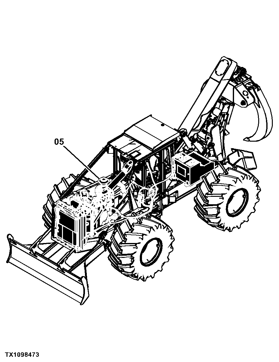 848H Cable and Grapple Skidder (PIN: 1DW848HX_ _C630436 - C666892) (PIN: 1DW848HX_ _D630436 - D666892)