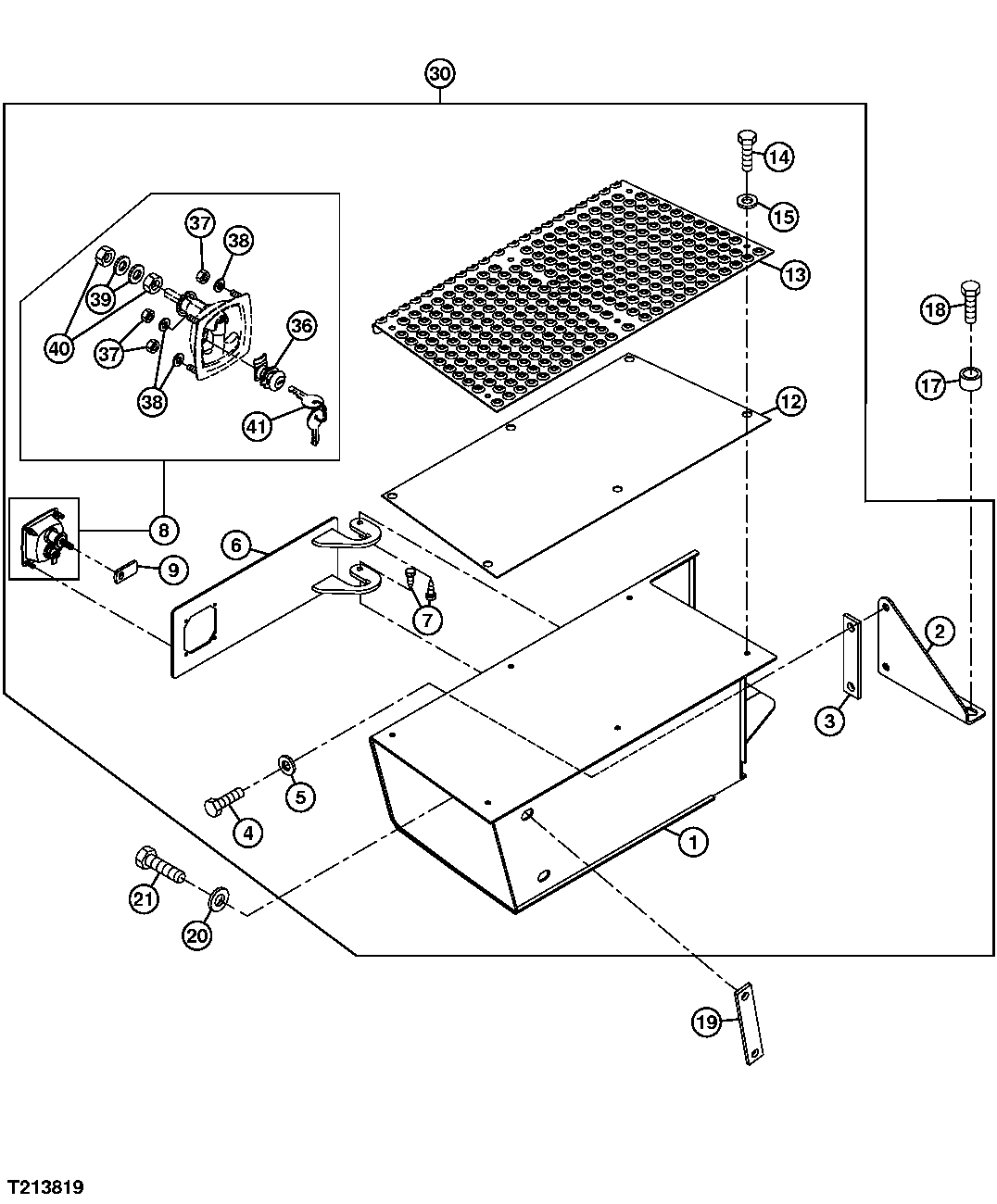 Storage Compartment and Footboard Assembly (Right)