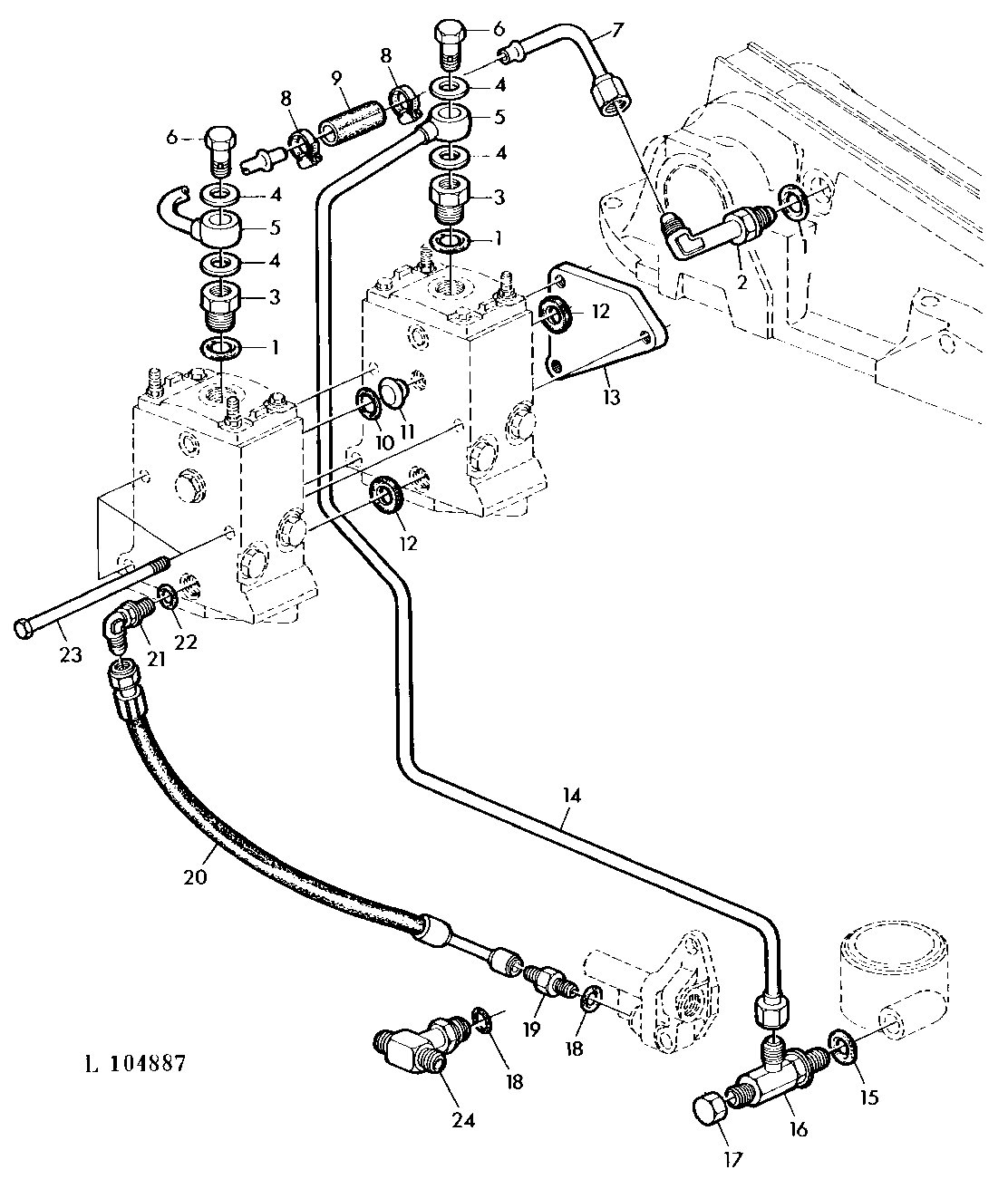 OIL LINES FOR SELECTIVE CONTROL VALVE/POPPET TYPE