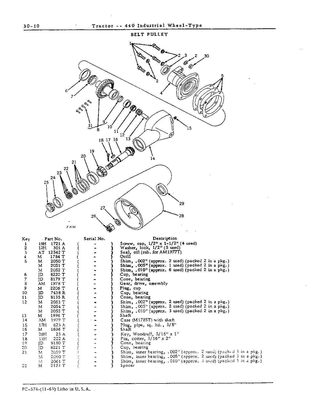 Transmission, Differential, Powershaft, and Belt Pulley (Continued)