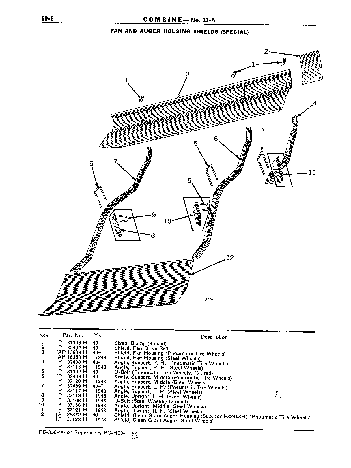 Section 50-Fan and Fan Housing (Continued)
