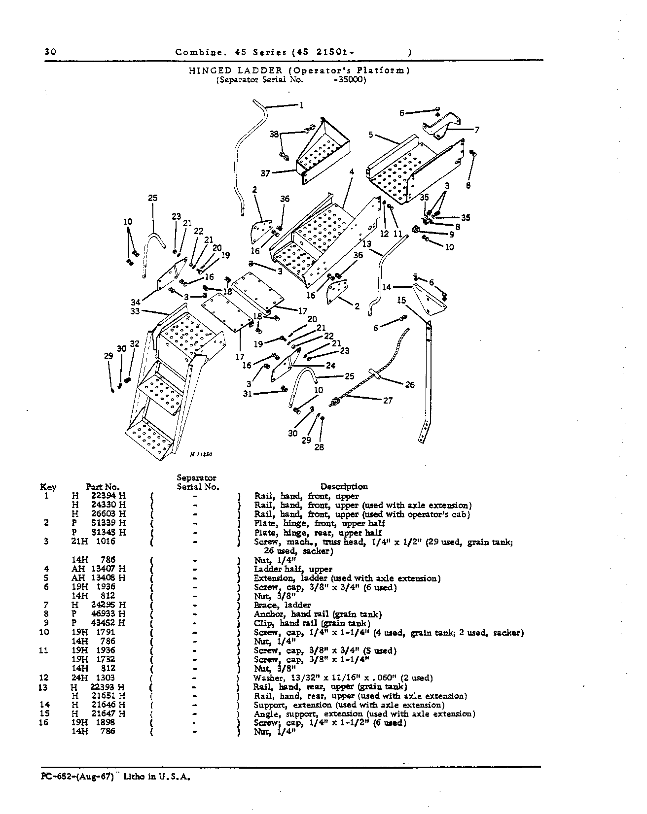 Operator's Platform Ladder and Controls (Continued)