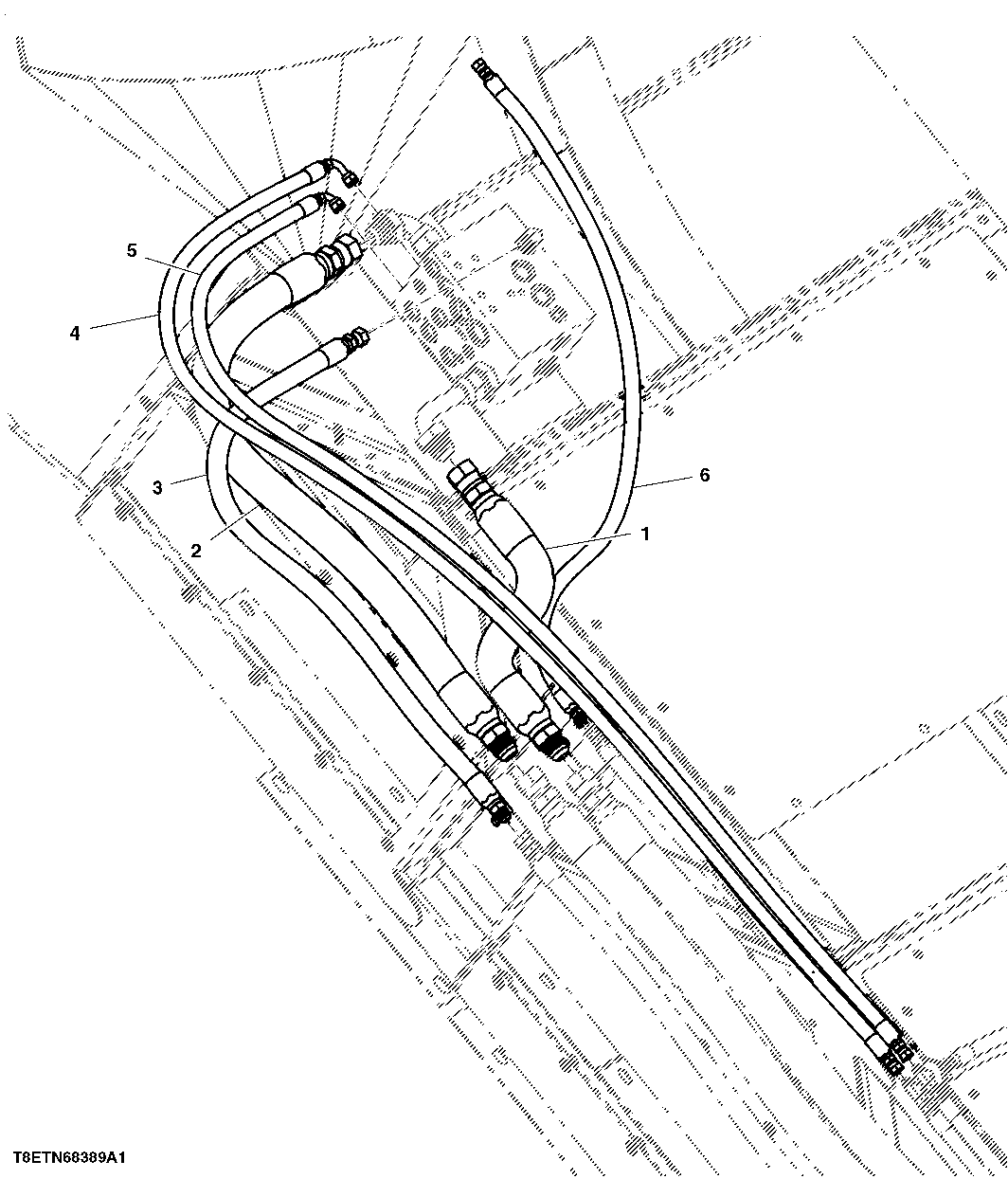 Lines GP, Elevator, Extension, Frame To Valve, Option 6510
