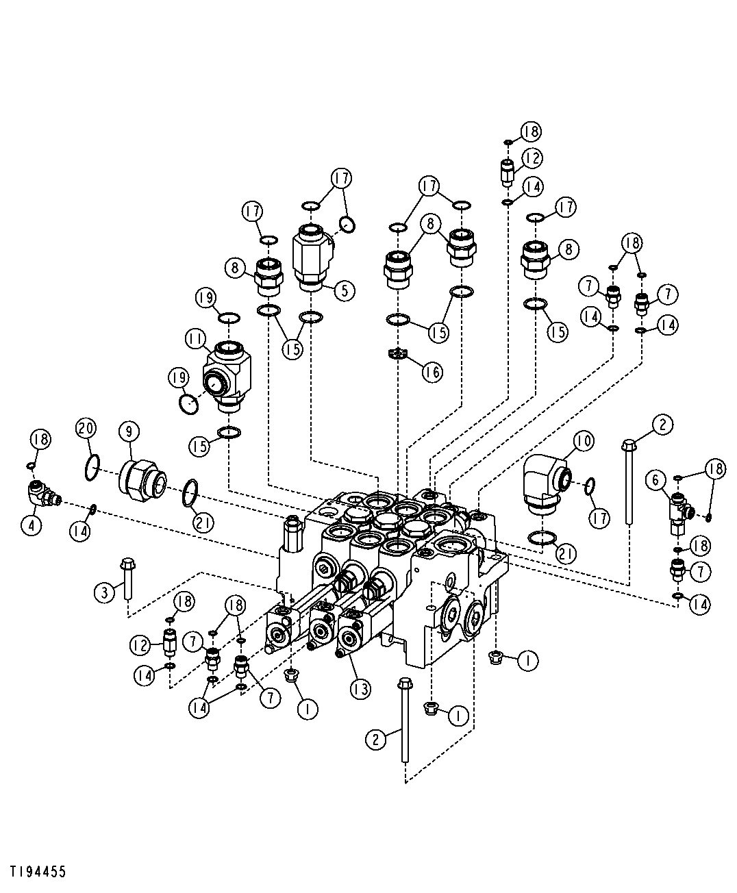 Three Spool Loader Control Valve ( - 595139)