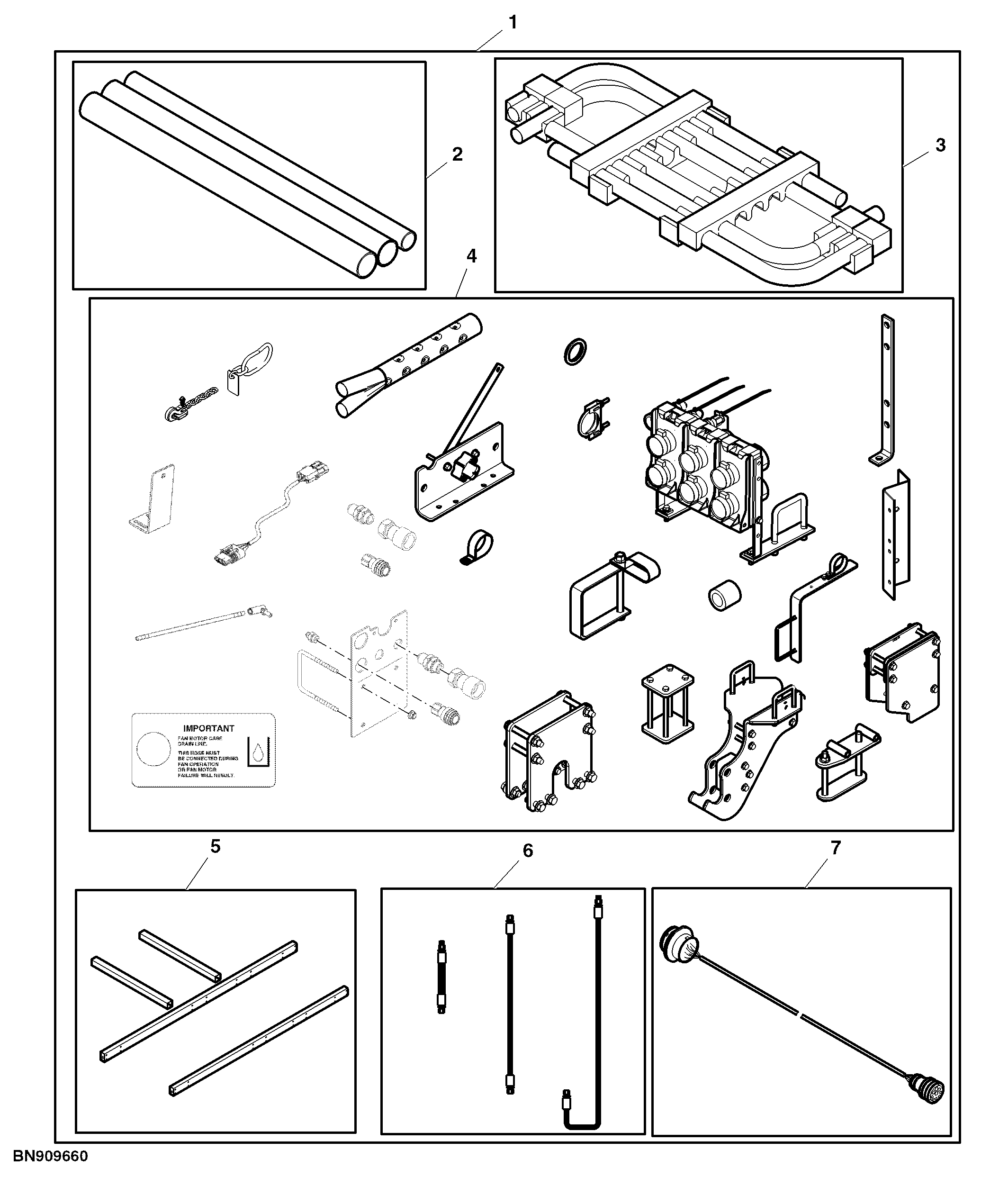 Attachment, Air Distribution Package, 12 Row, Tow-Behind Cart