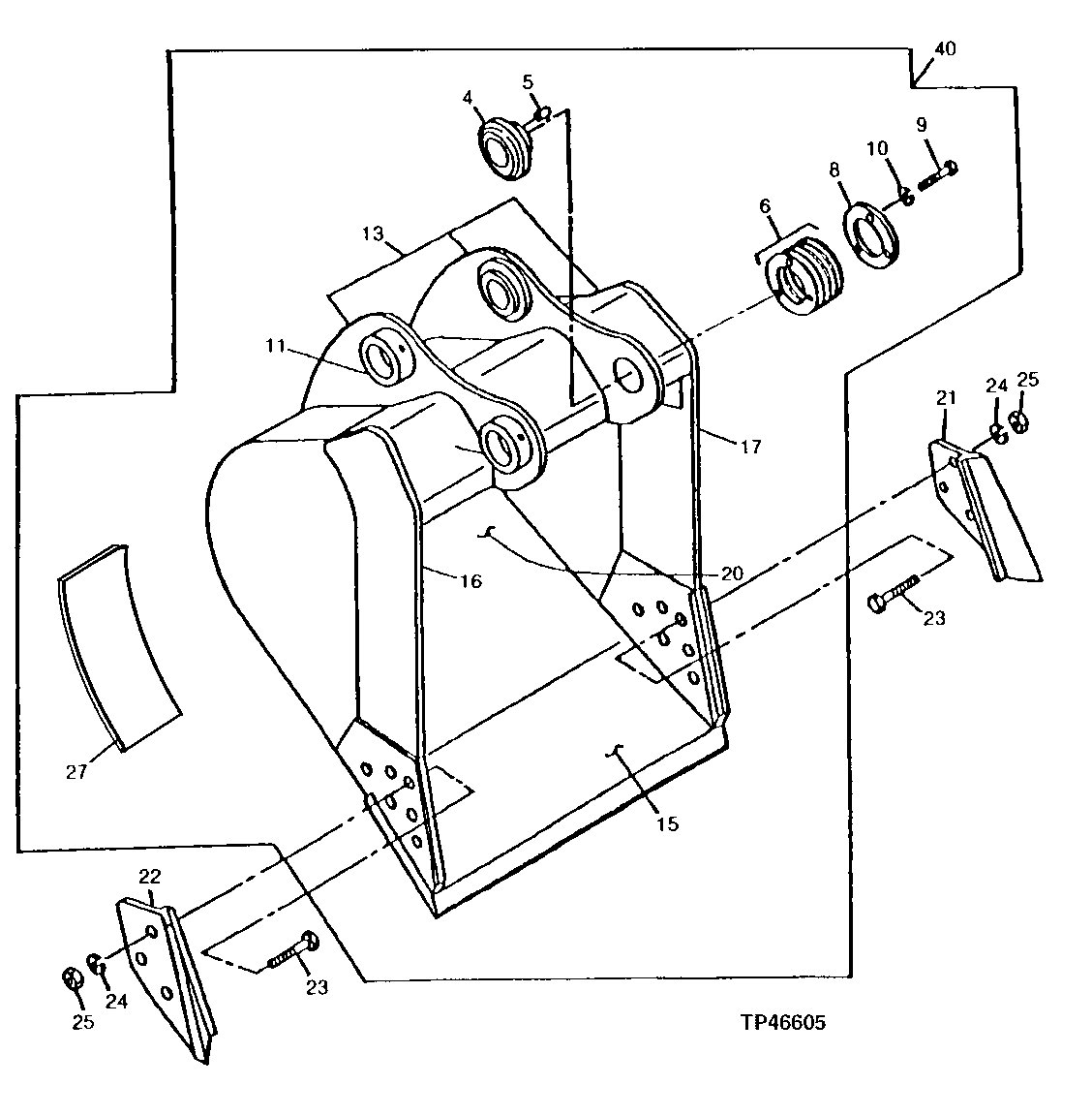 HEAVY DUTY BUCKET (ALSO ORDER BUCKET TOOTH ASSEMBLIES)