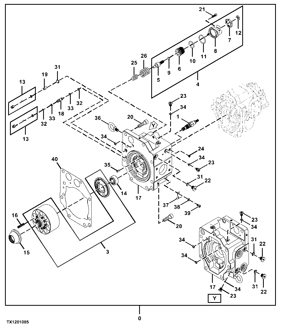 Hydraulic Pump Rotating Group (2 of 3) (014149 - )