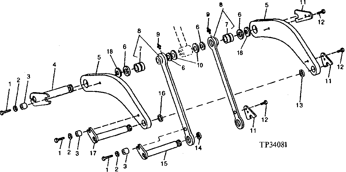 Loader Boom Linkage, For Use With Tool Carrier or Log Loader