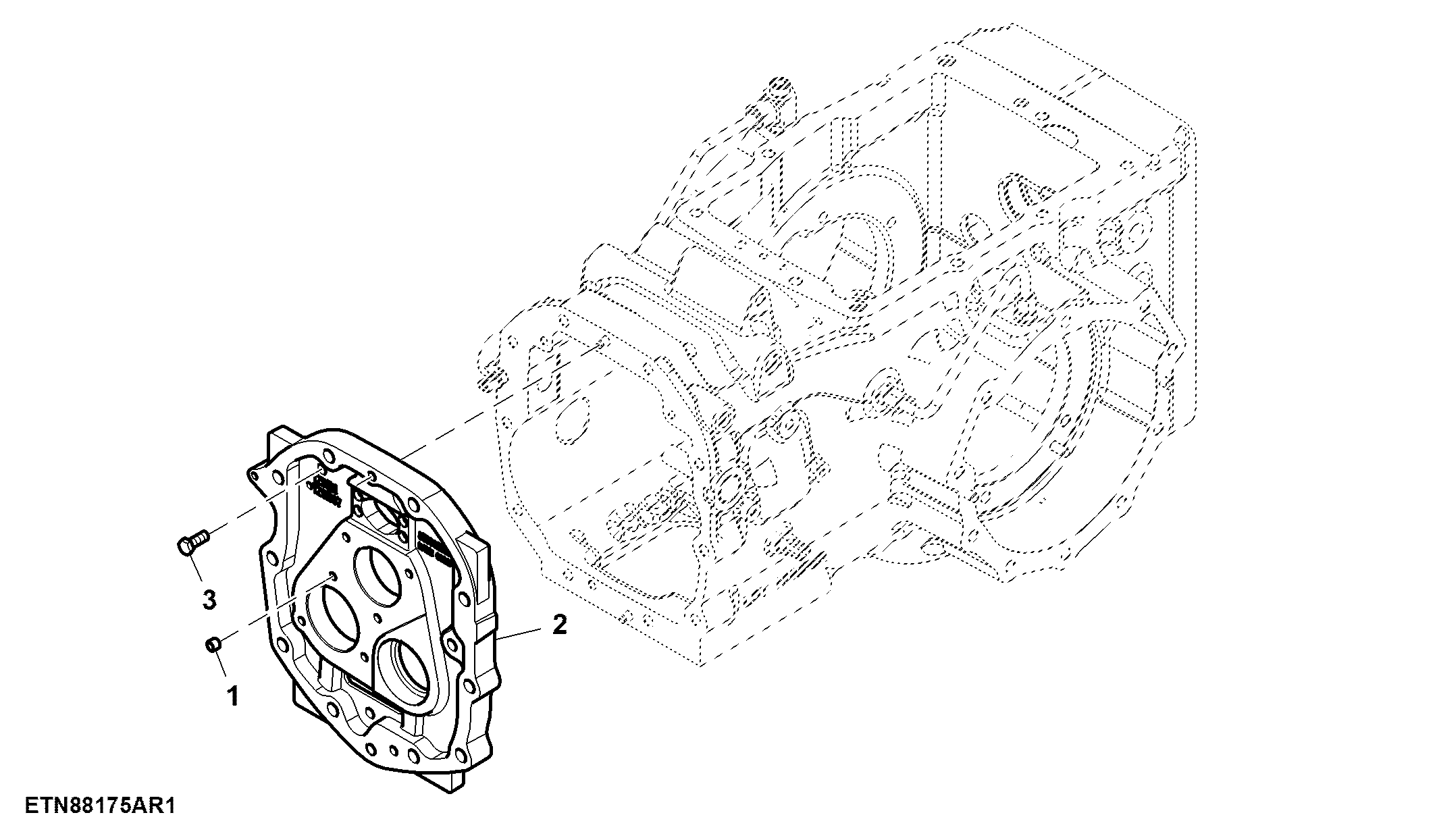 Transmission Front Cover, SyncShuttle™ Transmission, Dry Clutch