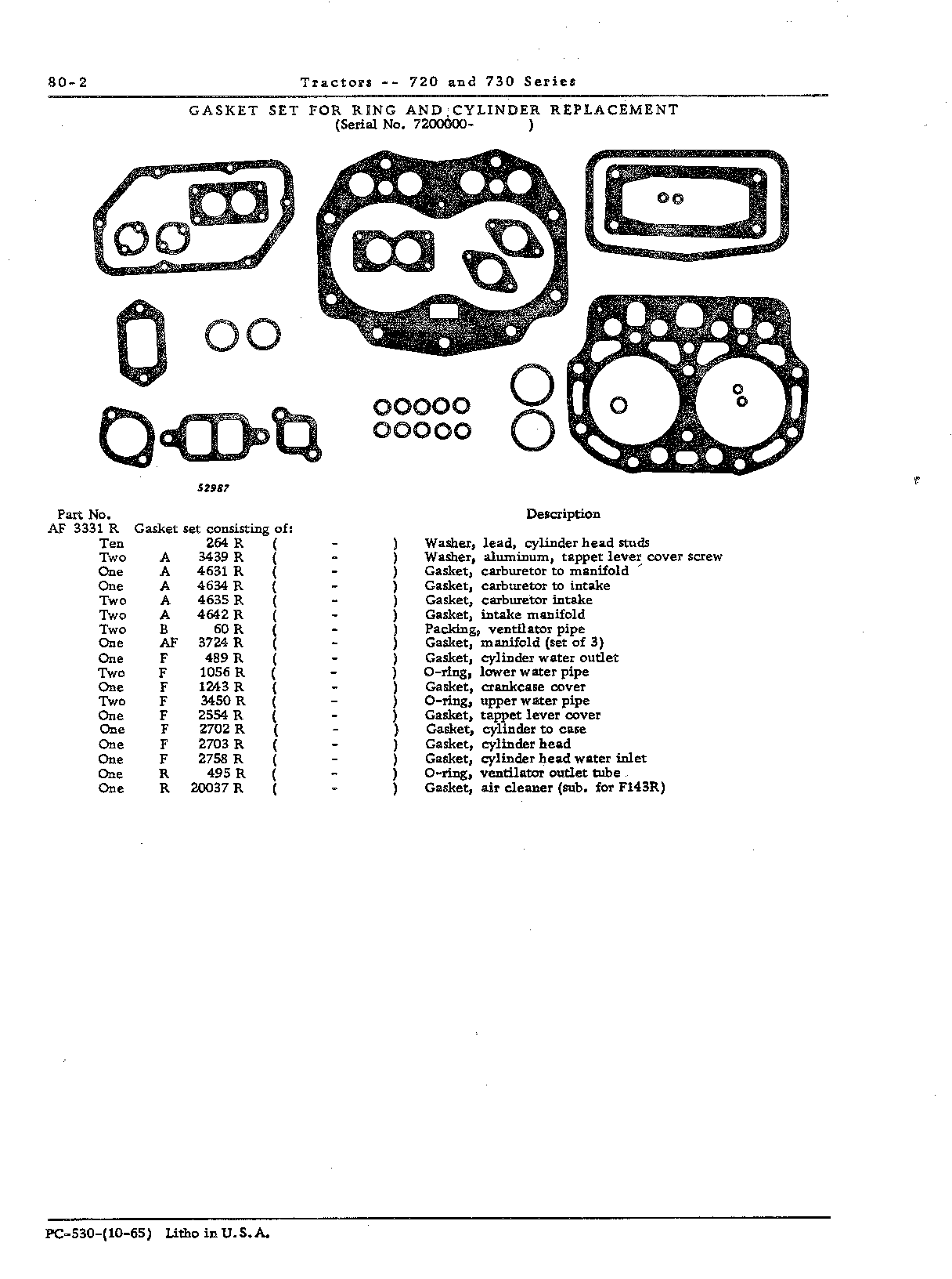 Gasket sets (Continued)