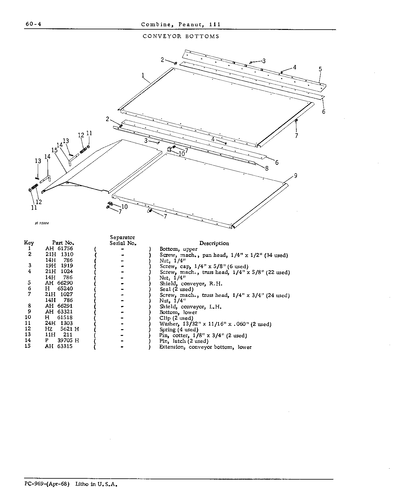 Conveyor Bottom extension, lower (Continued)