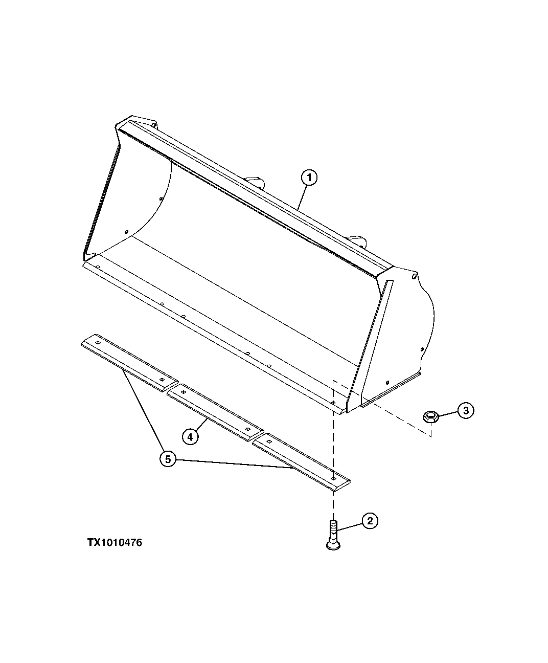 Bucket With Bolt-On Cutting Edge (1.75 Cubic Yard) (1.3 Cubic Meter)