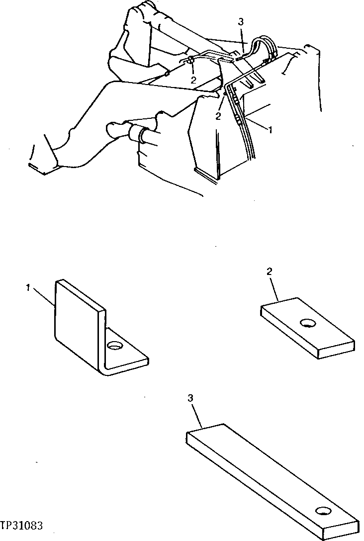 THIRD FUNCTION LINE CLAMP SUPPORTS (USED TO CONVERT TO 3/4 INCH DESIGN)