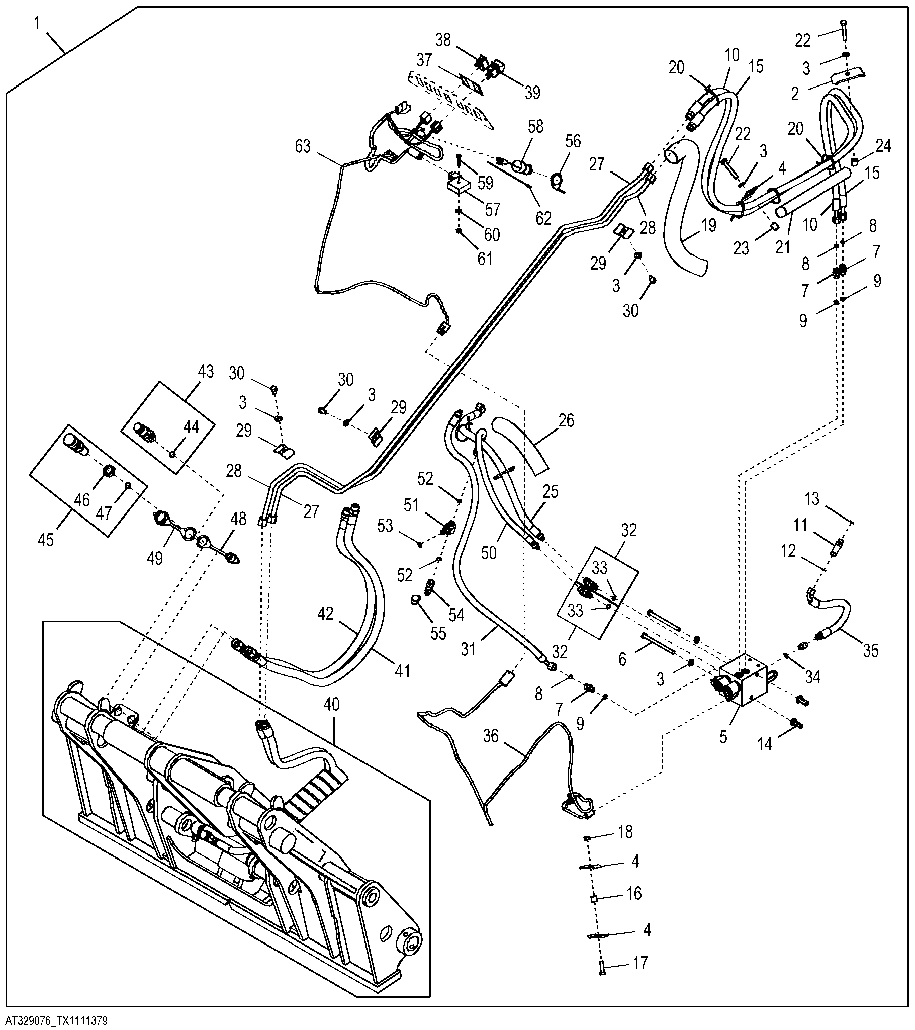 Hydraulic Loader Coupler Kit (Engine 4045TT095)