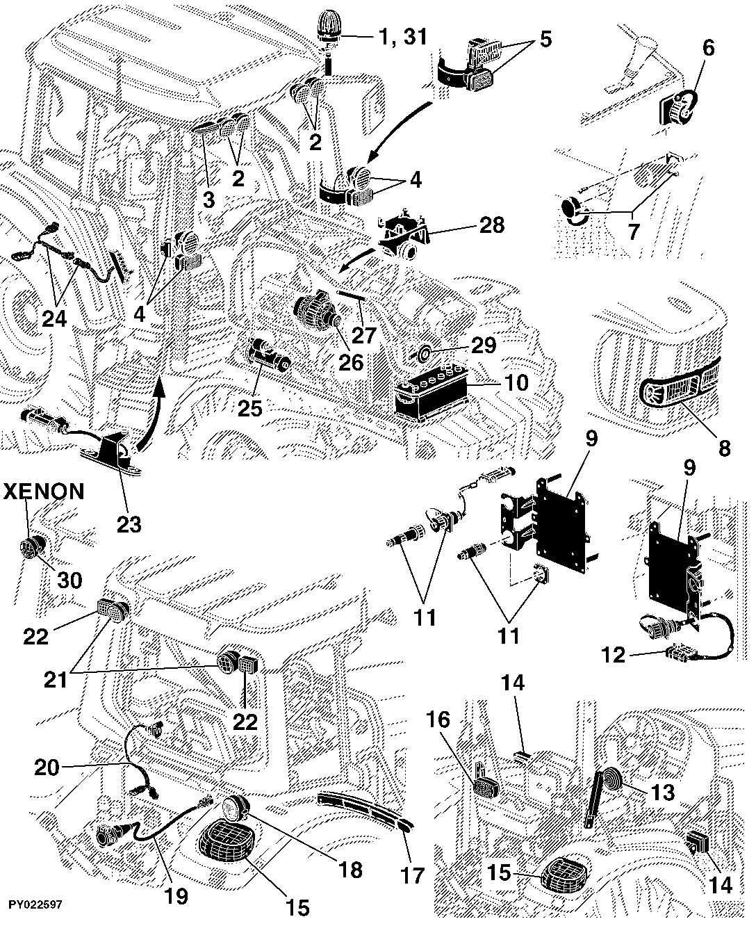 41 ELECTRICAL COMPONENTS / BASIC EQUIPMENT WITHOUT WIRING HARNESSES