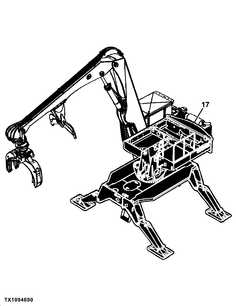 437D Knuckleboom Log Loader (PIN: 1T0437DX_ _C182218- )