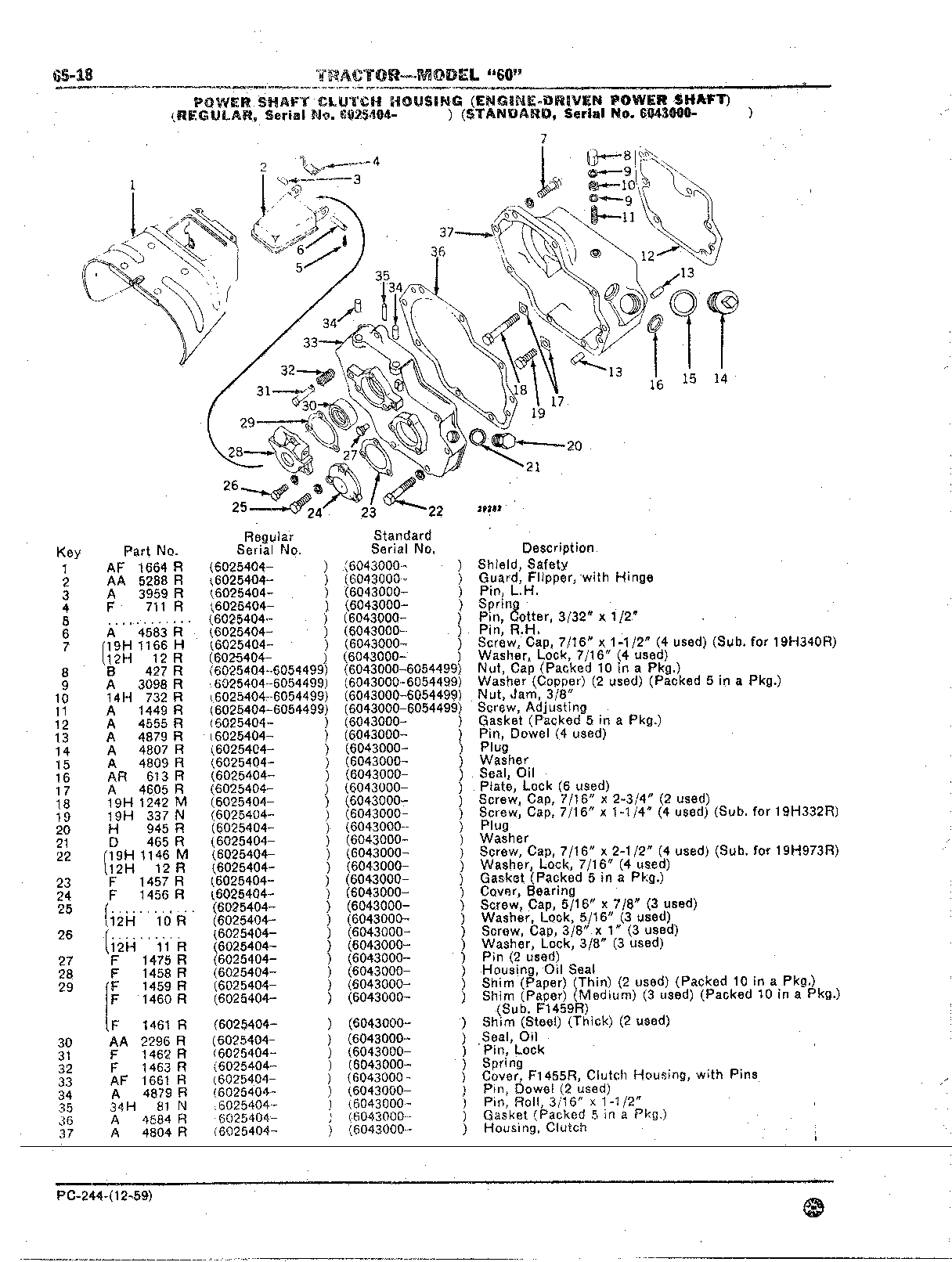 Section 65-Powershaft and Powershaft Clutch (Continued)