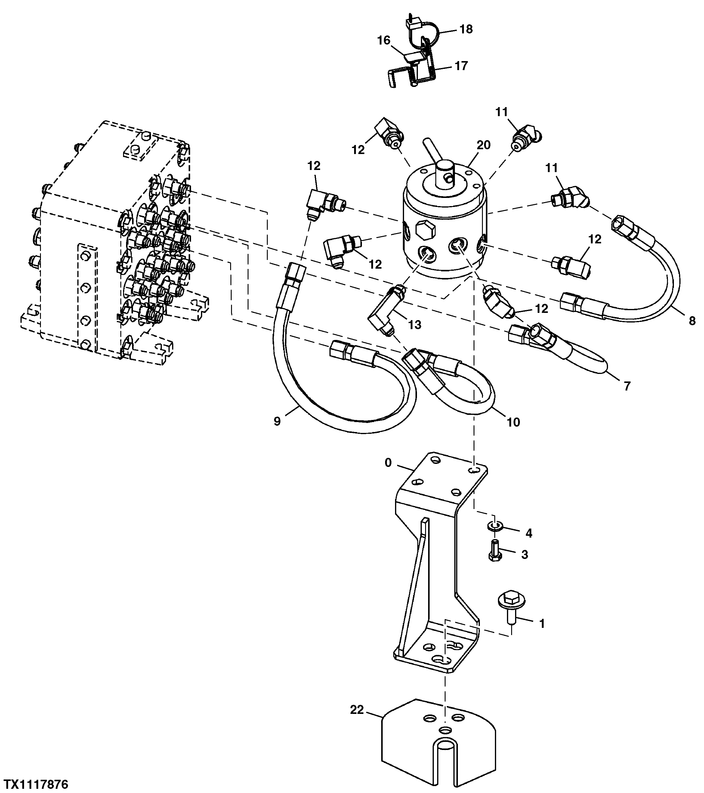 Pattern Changer Valve and Lines (Factory Installed)