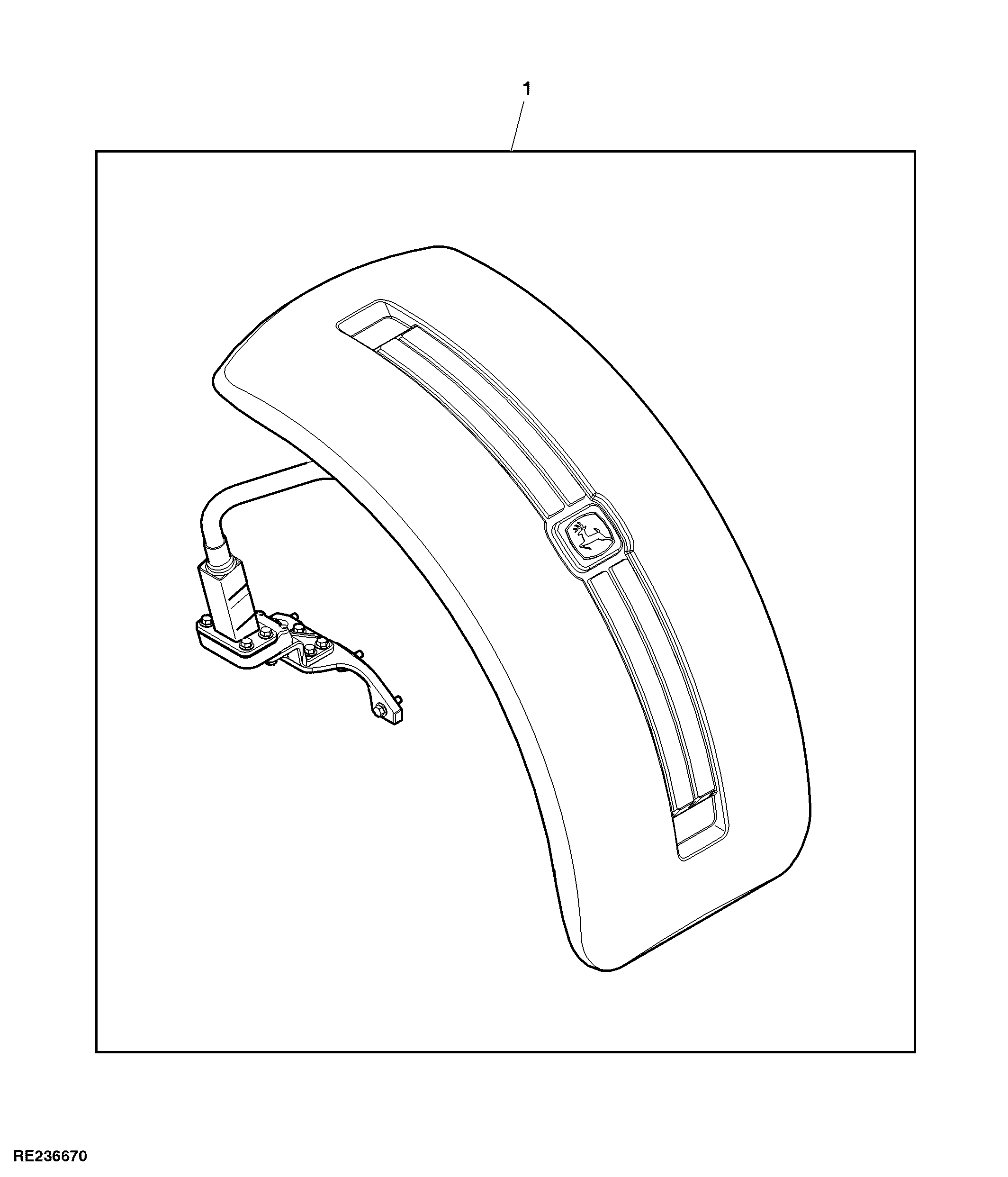 Attachment, Fender, Deluxe Pivoting Front, ILS™, 24.4 in. Wide
