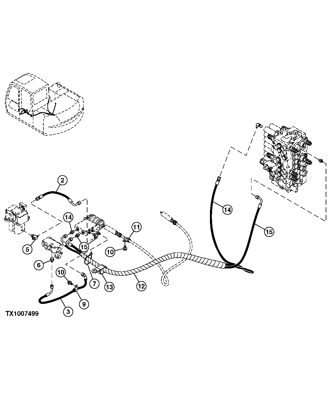 PILOT HOSES (CONTROL VALVE TO BLADE PILOT CONTROLLER)