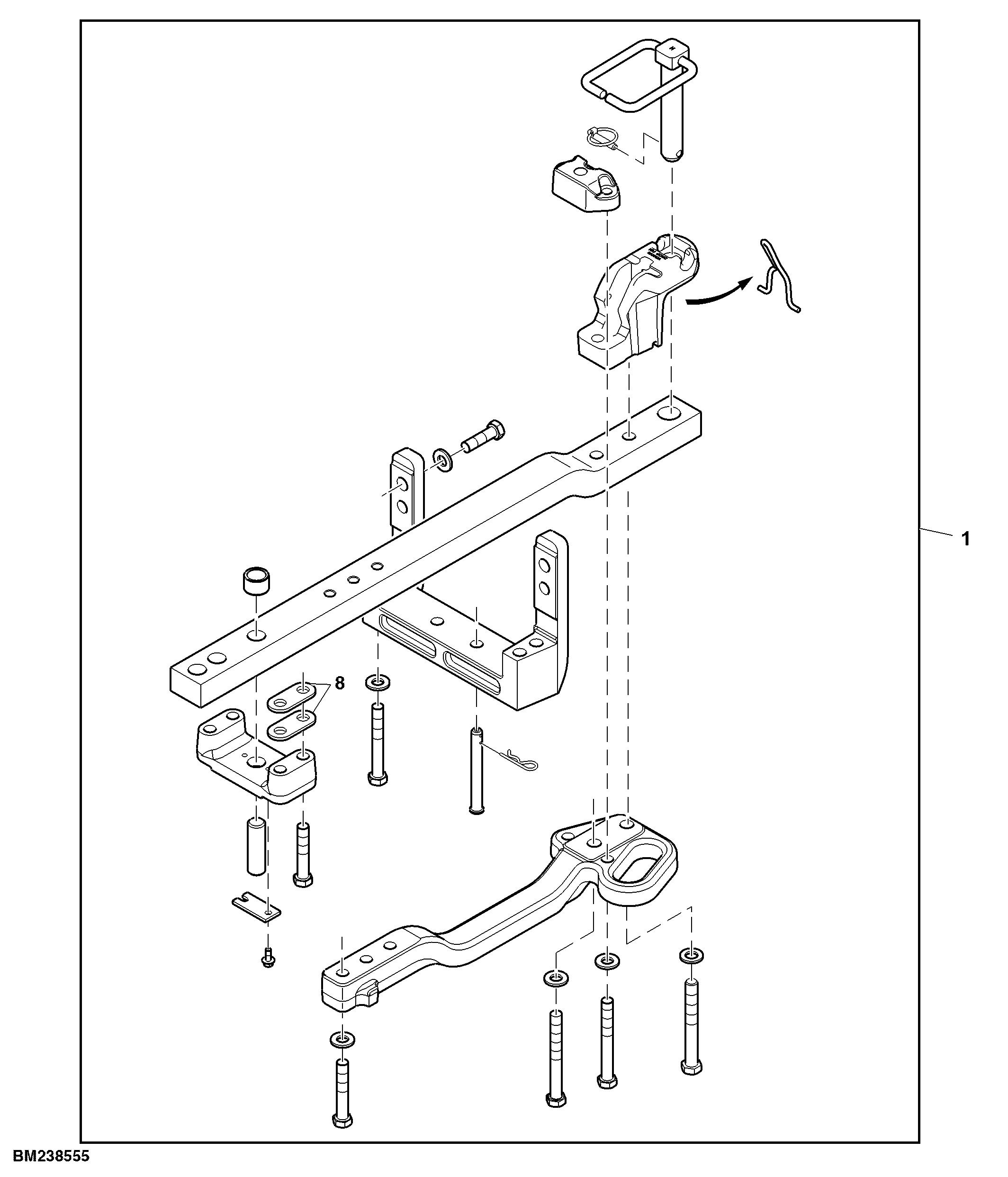 Attachment, Drawbar, Heavy Duty, Category lll