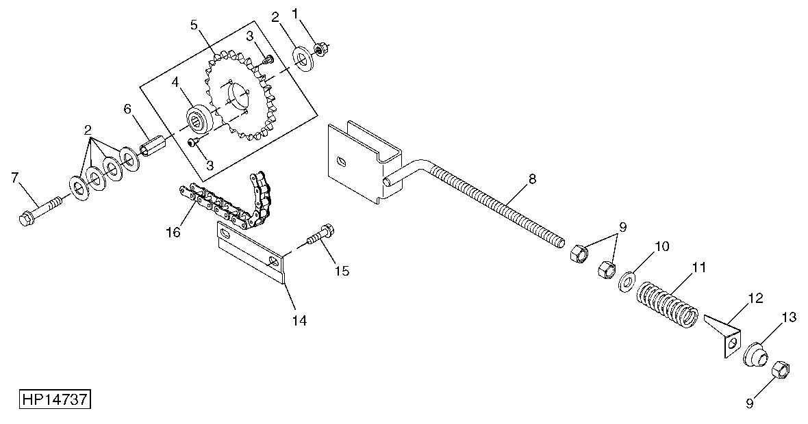 Sprocket Idler Assembly - Unloading Auger Drive (710801 - )