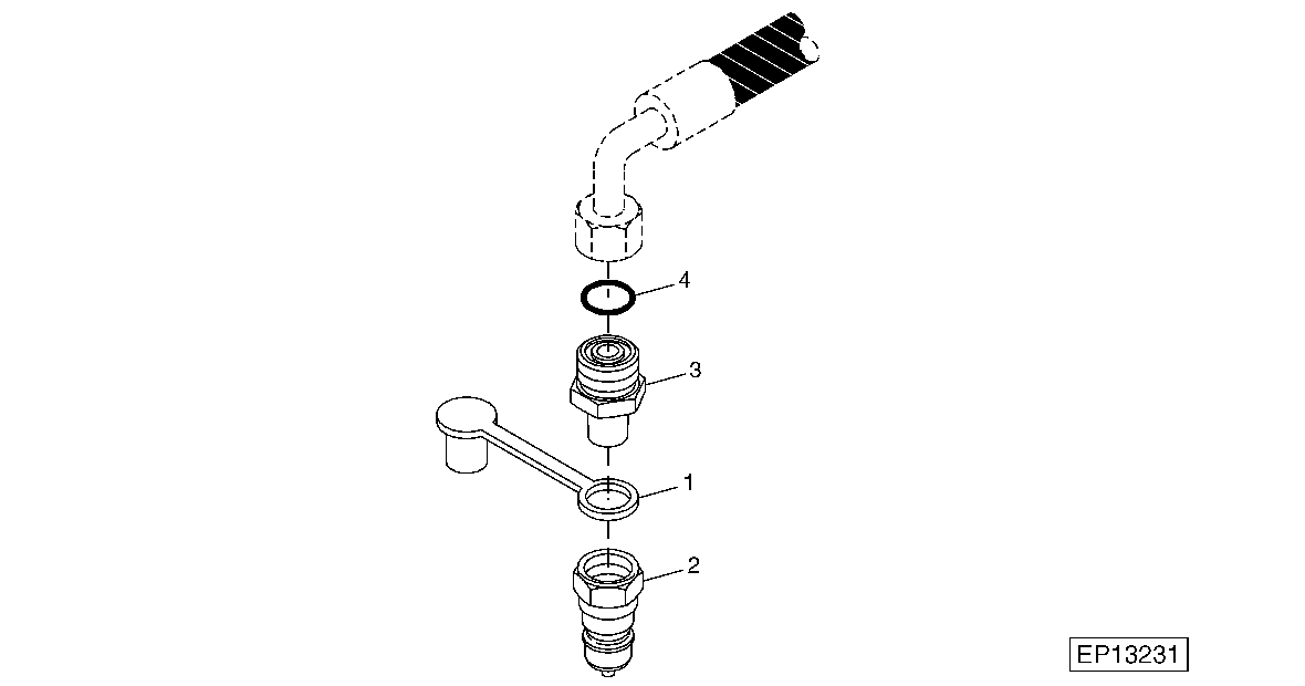 HONEY BEE DRAPER CONVERSION FOR PLATFORM DRIVE MOTOR HOSE