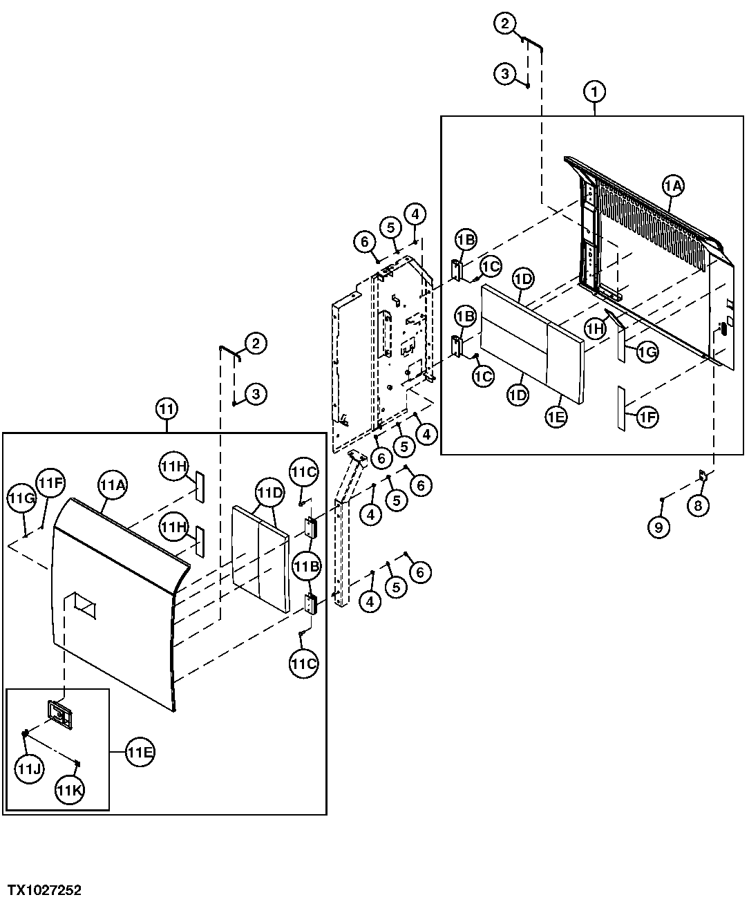 Cover (Cooling and Hydraulic Compartment Doors)