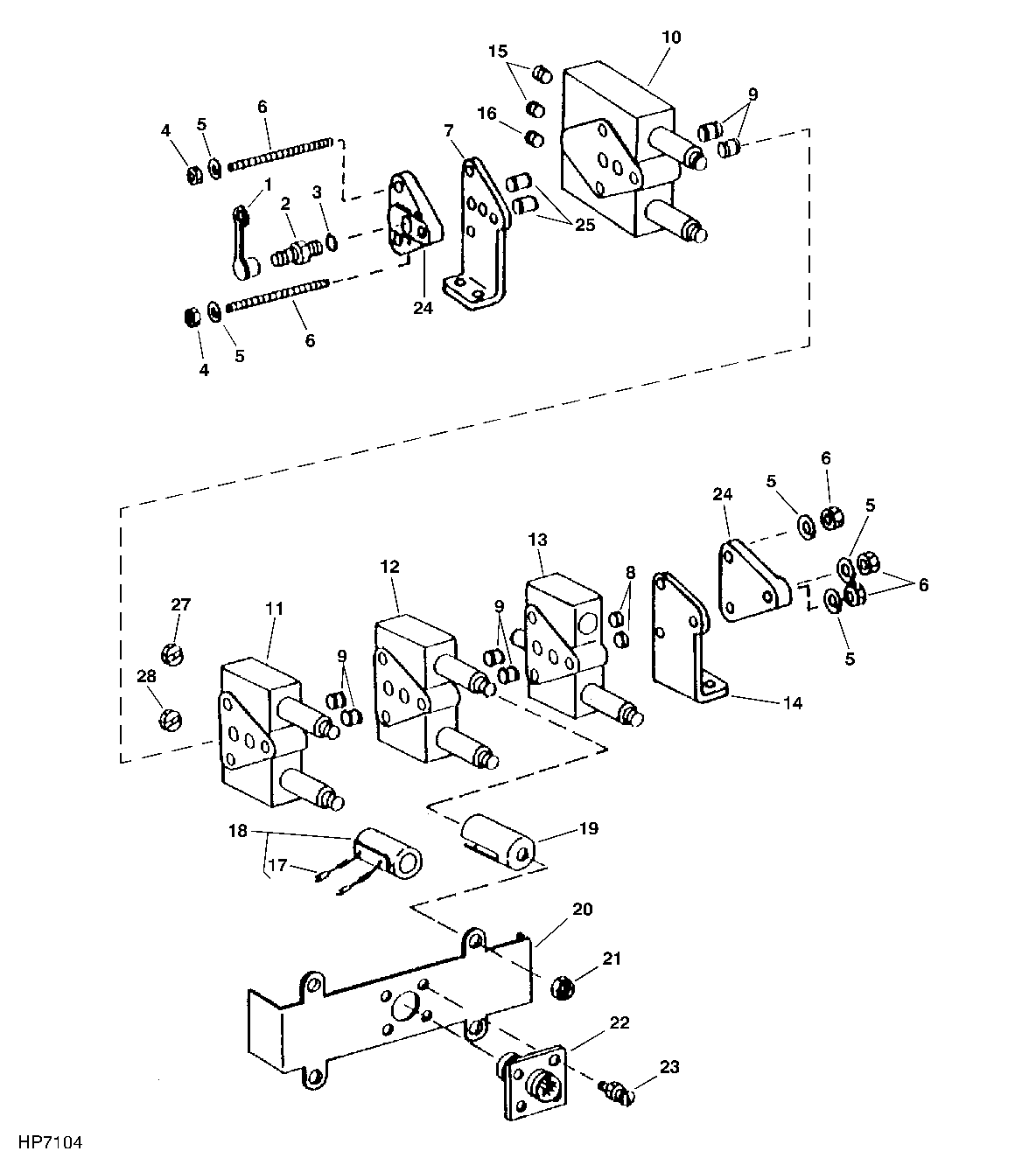 SOLENOID CONTROL VALVE MODULE ASSEMBLY AND MOUNTINGS FOUR STACK