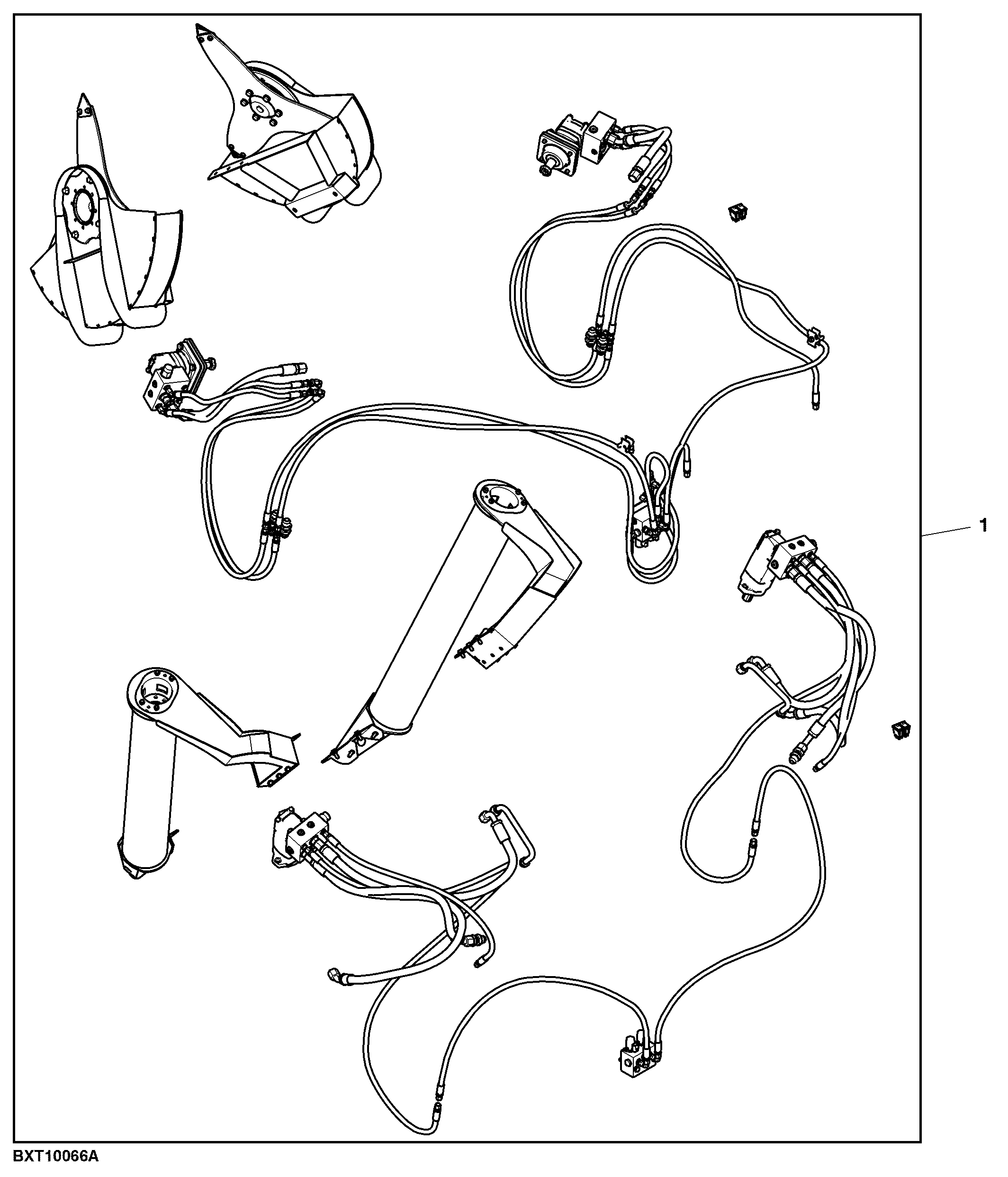 Attachment, Crop Divider Outer Scrolls and Knives