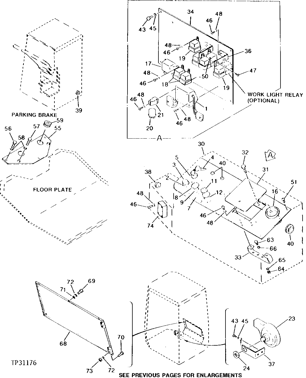 Right-Hand Console Switches and Relays (Canopy) ( - 000476)