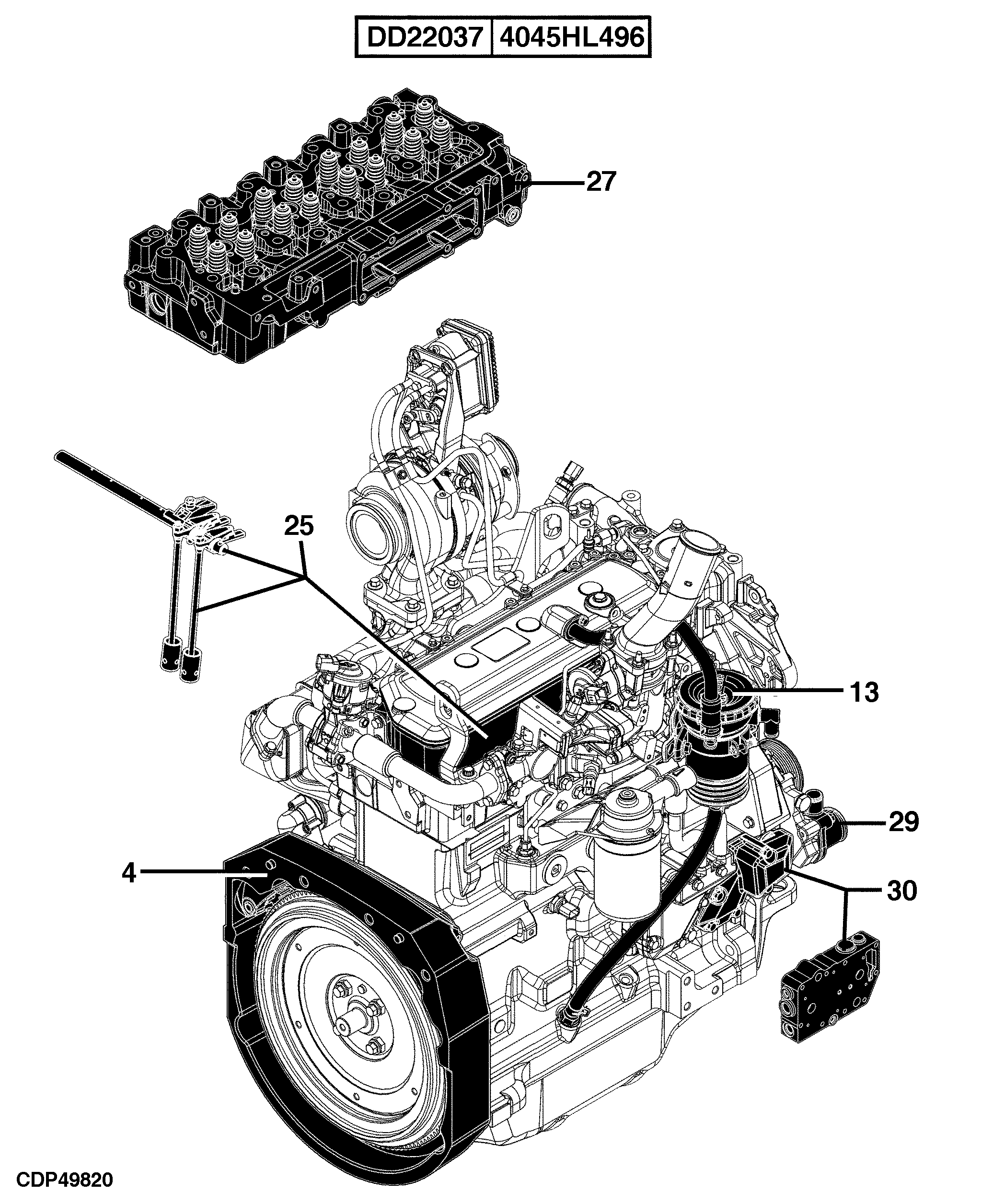 20 Engine 4045HL496-DD22037-ETN65516-ETN65517-ETN74308