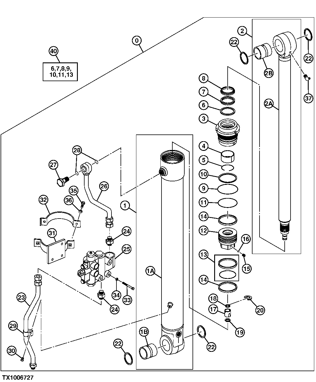 ARM CYLINDER COMPONENTS (LOAD LOWERING VALVE)