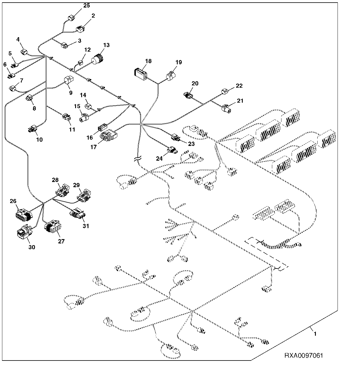Chassis Wiring Harness connectors (1/3) (ILS) (IVT) (50K)