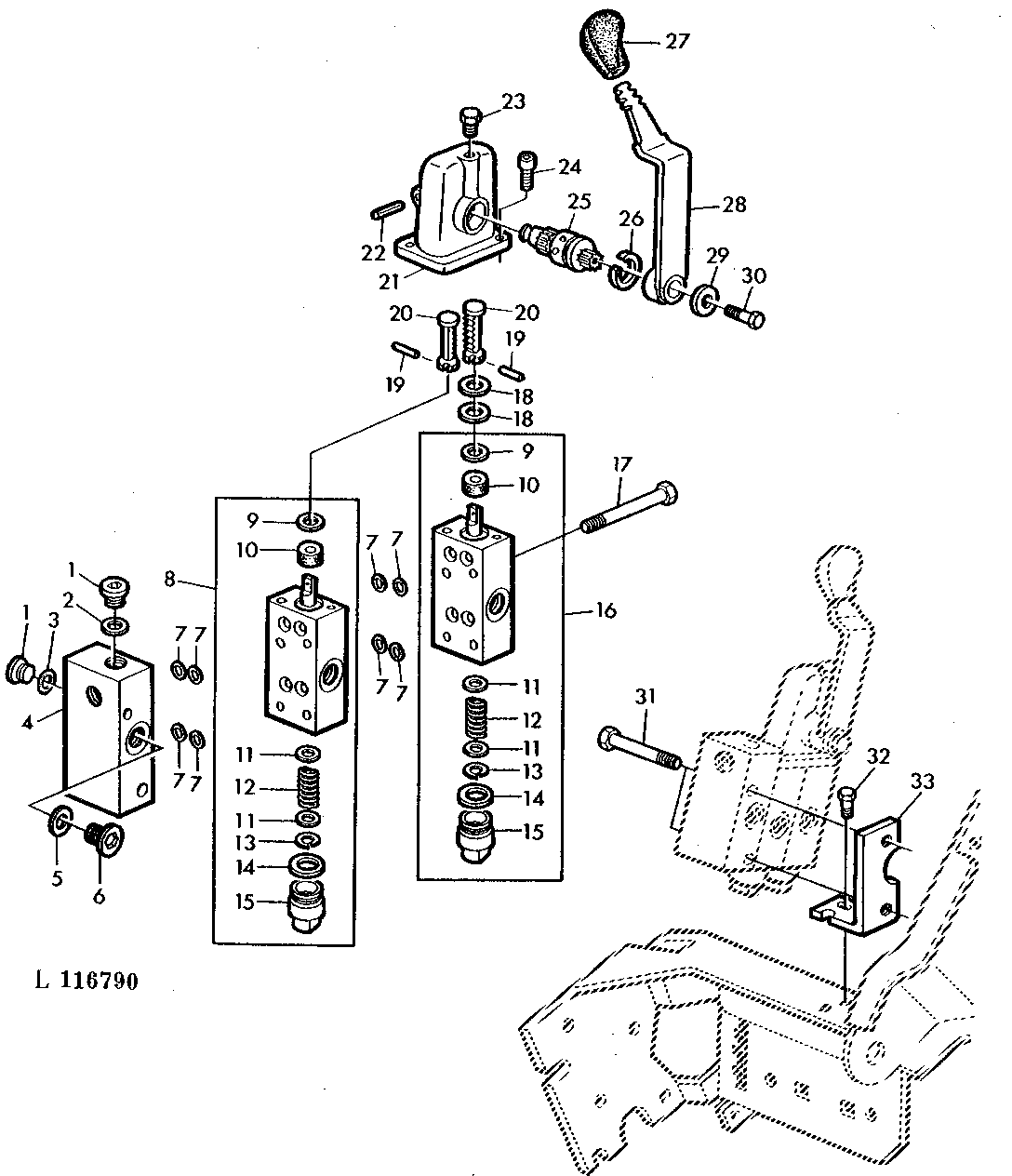 SELECTIVE CONTROL VALVE (SPOOL TYPE) WITH 2 SELECT. CONTROL VALVES (POPPET TYPE)