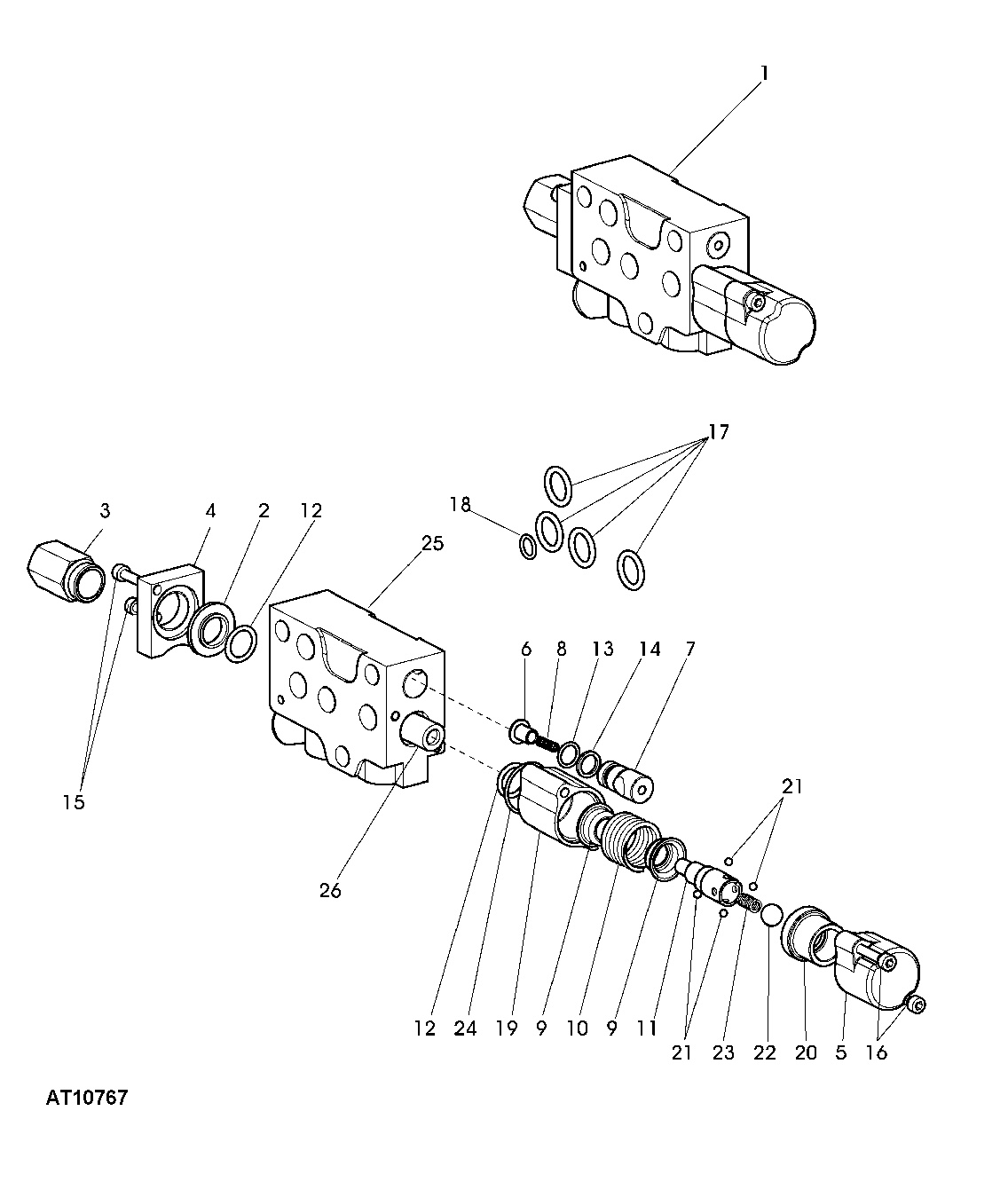 DOUBLE-ACTING SELECTIVE CONTROL VALVE WITH FLOAT POSITON