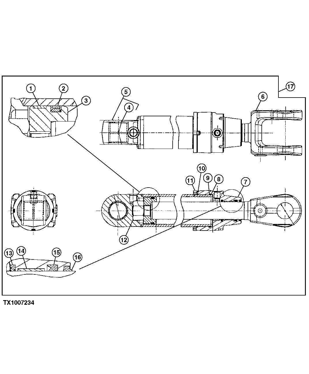 Bucket Cylinder (For Use With Tool Carrier or Log Loader)