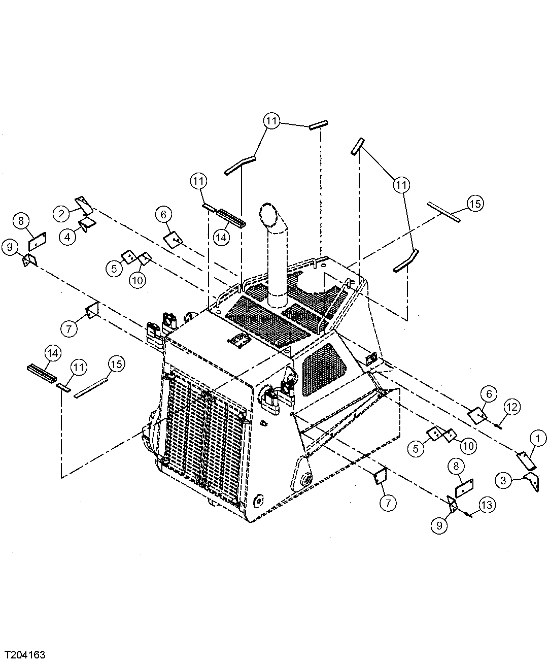 ENGINE SIDE DOOR SEALING (WITH WASTE HANDLER OR WOODCHIP PACKAGE)
