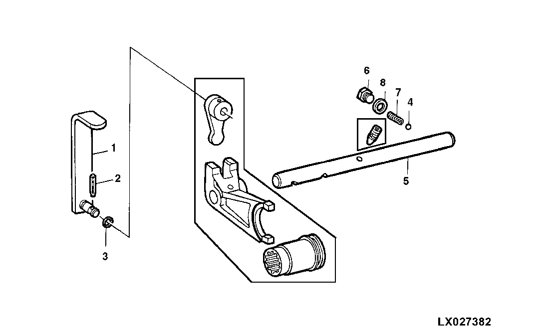 SHIFT LINKAGE,REAR IND.PTO(ONLY W/ MID-PTO/COLLAR SHIFT TRANSMISSION)