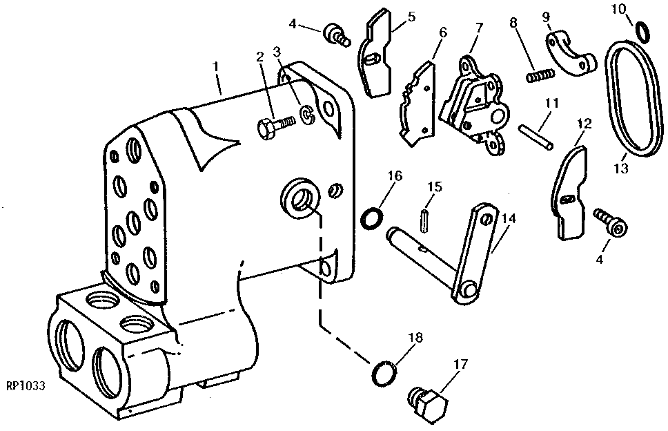 Selective Control Valve Housing, Rocker And Operating Cams