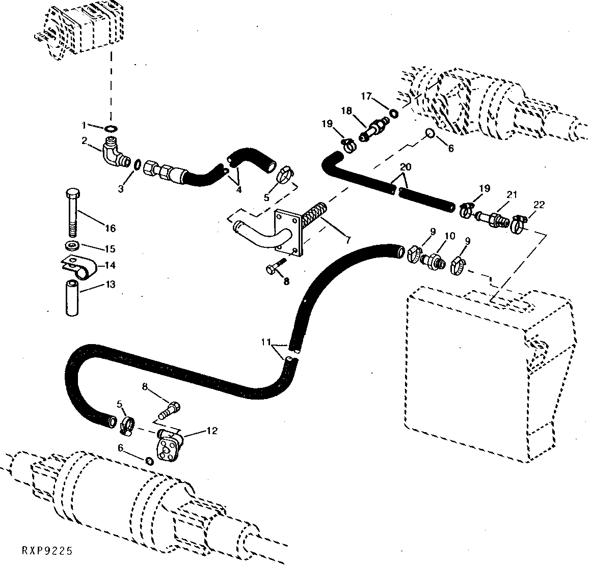 Differential Lube Return and Front Axle Vent Lines