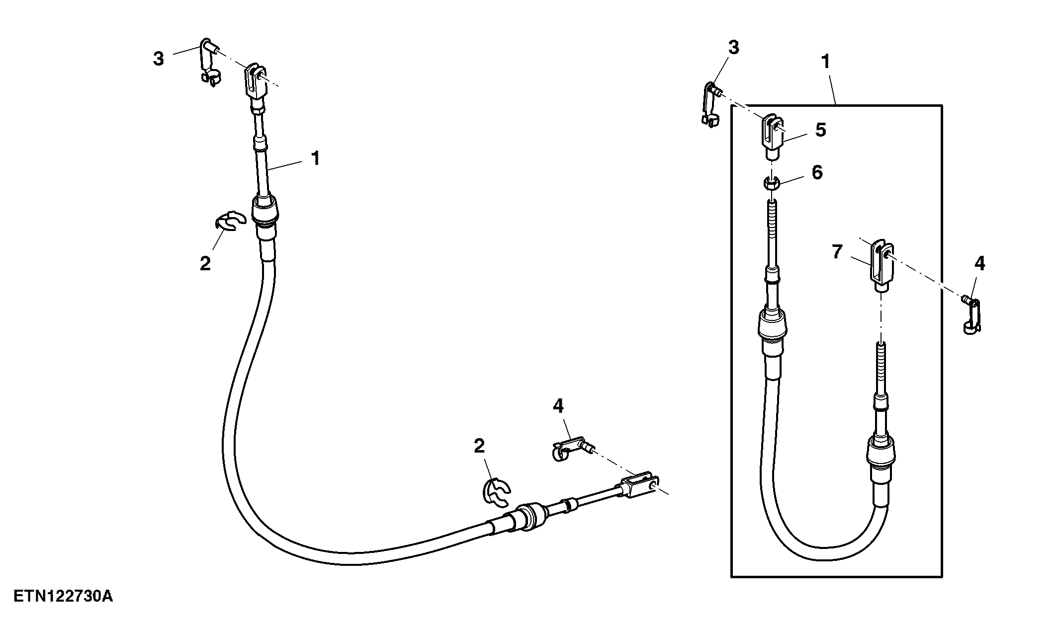 Bowden Cable, Parking Lock, W/ PowrQuad™ Transmission