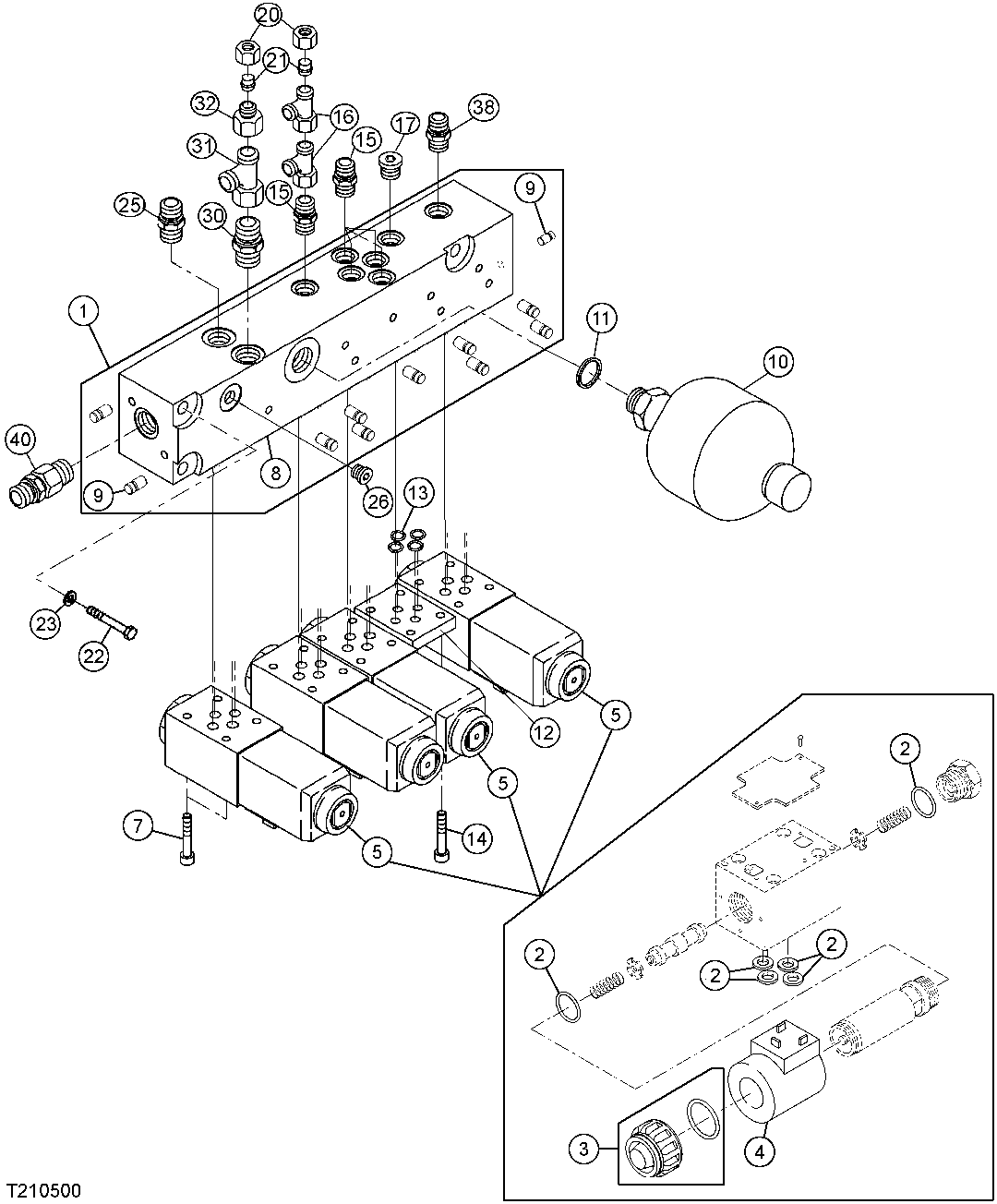 HYDROSTATIC SOLENOID MANIFOLD (S.N. 005600-)