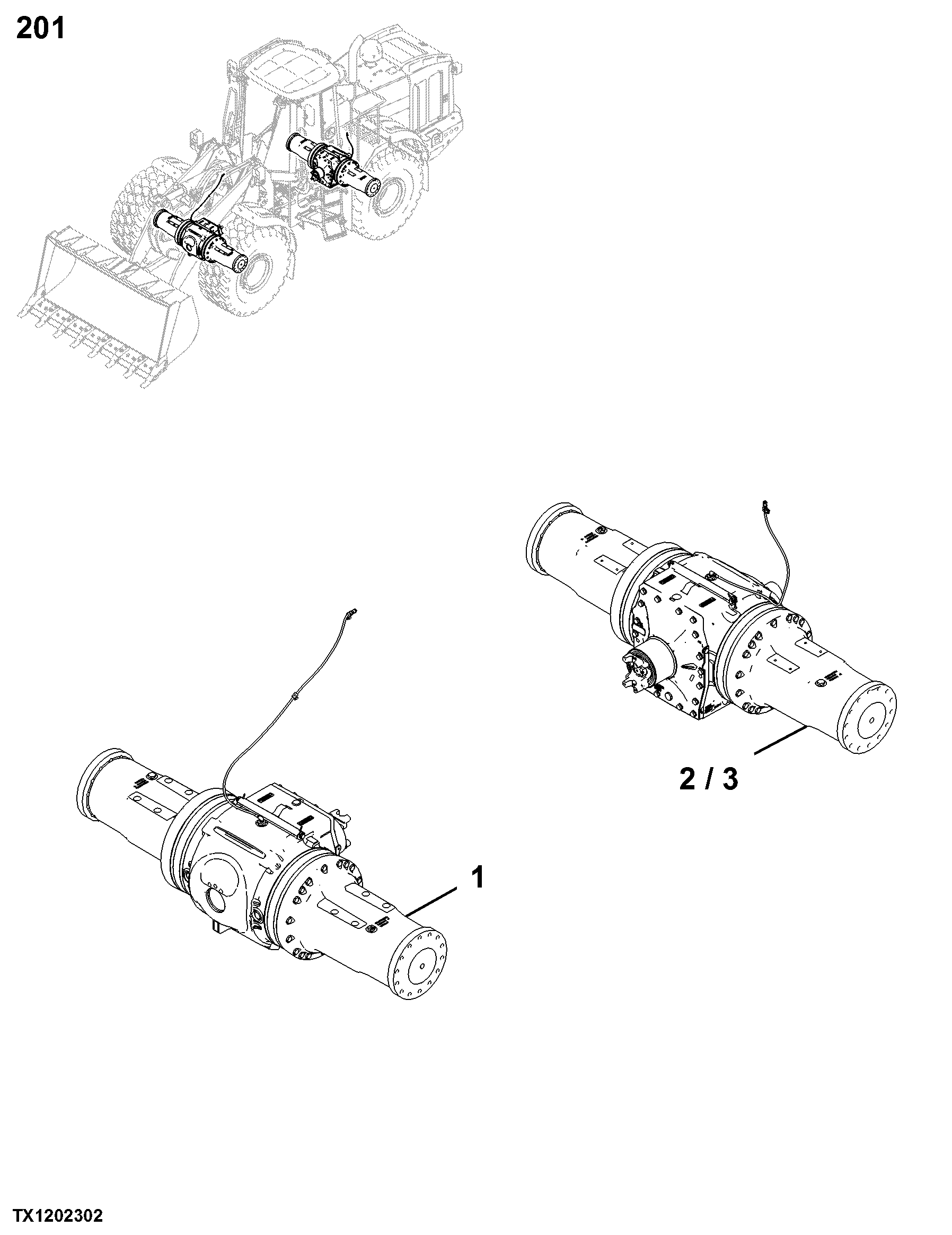 0201 Drive Axle Hsg & Support (Inc. Final Drives)