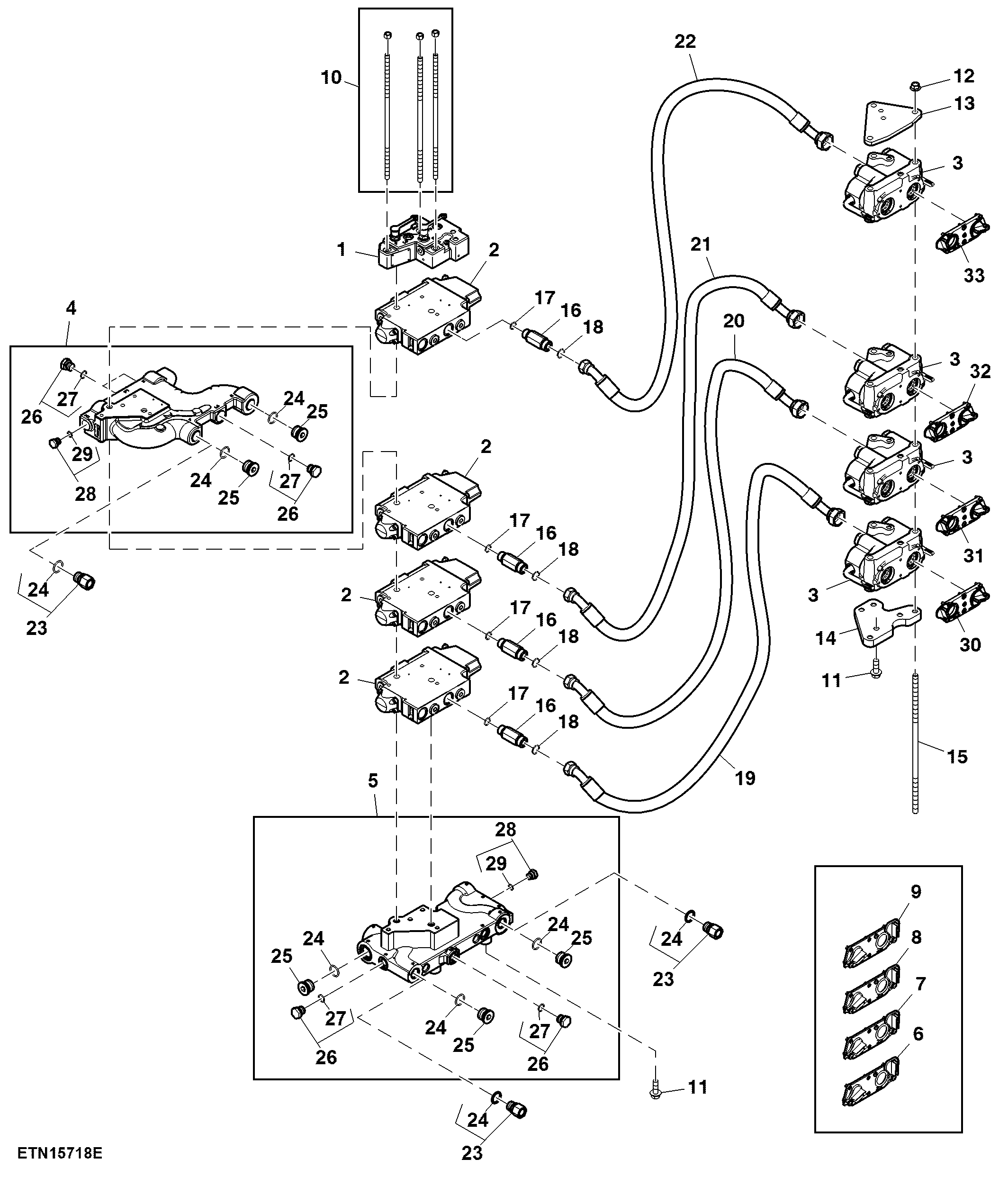 Selective Control Valve, 4 SCV, High Flow (For Scraper)