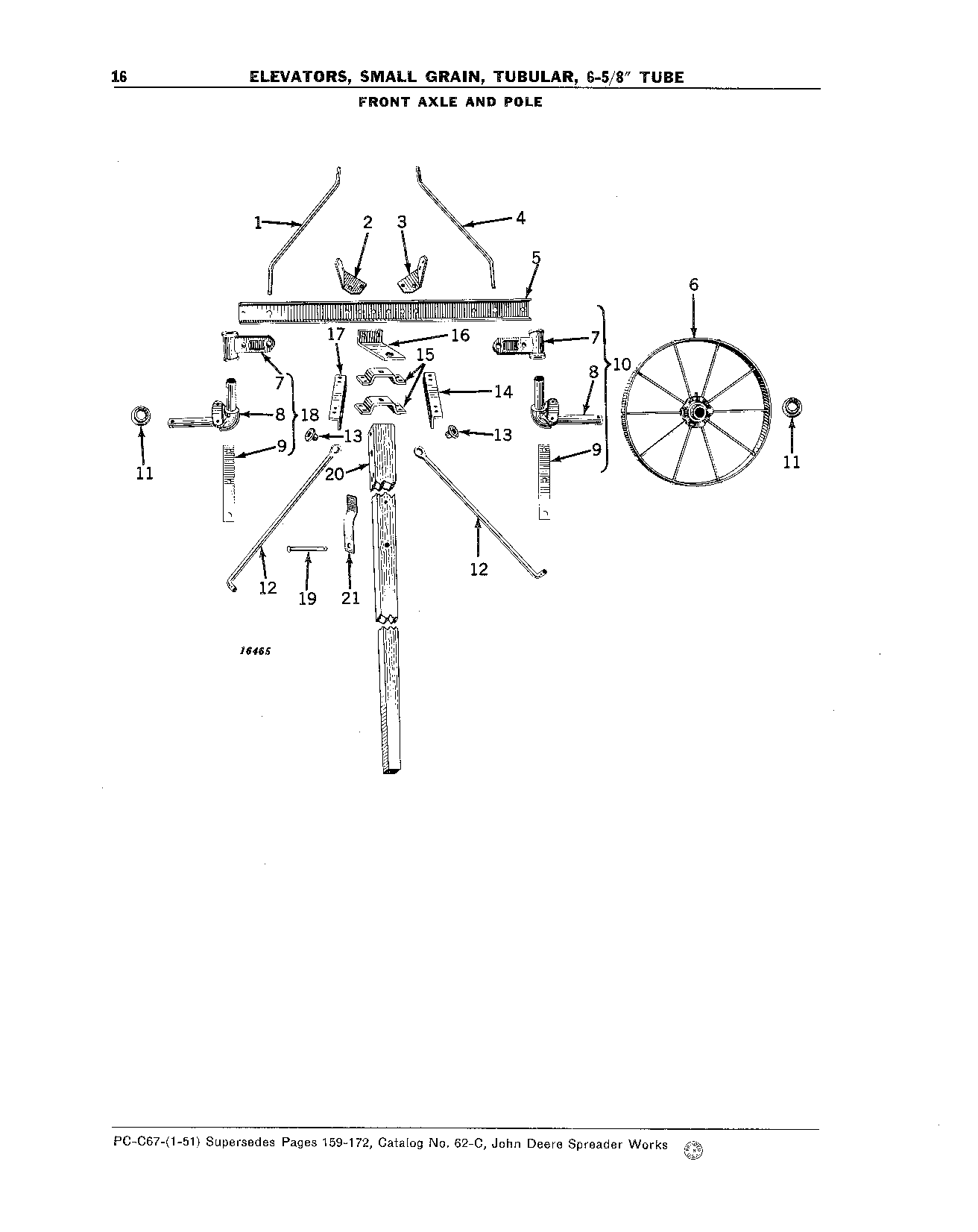 Elevators, Small Grain, 6-5/8 In. Tube Axle, Front