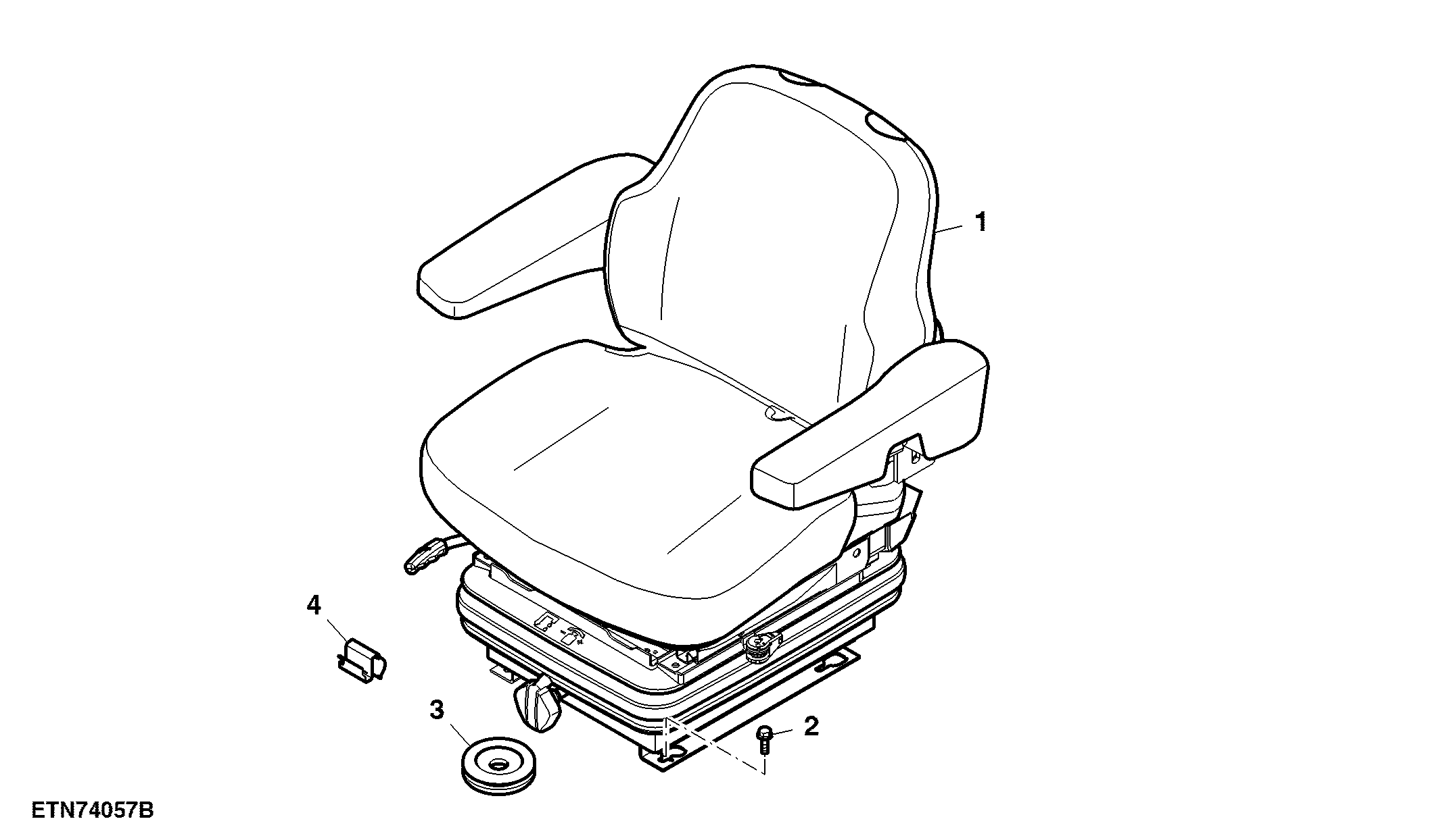 Seat, Mechanical Suspended, W/ Operator Presence Switch, MSG83/731