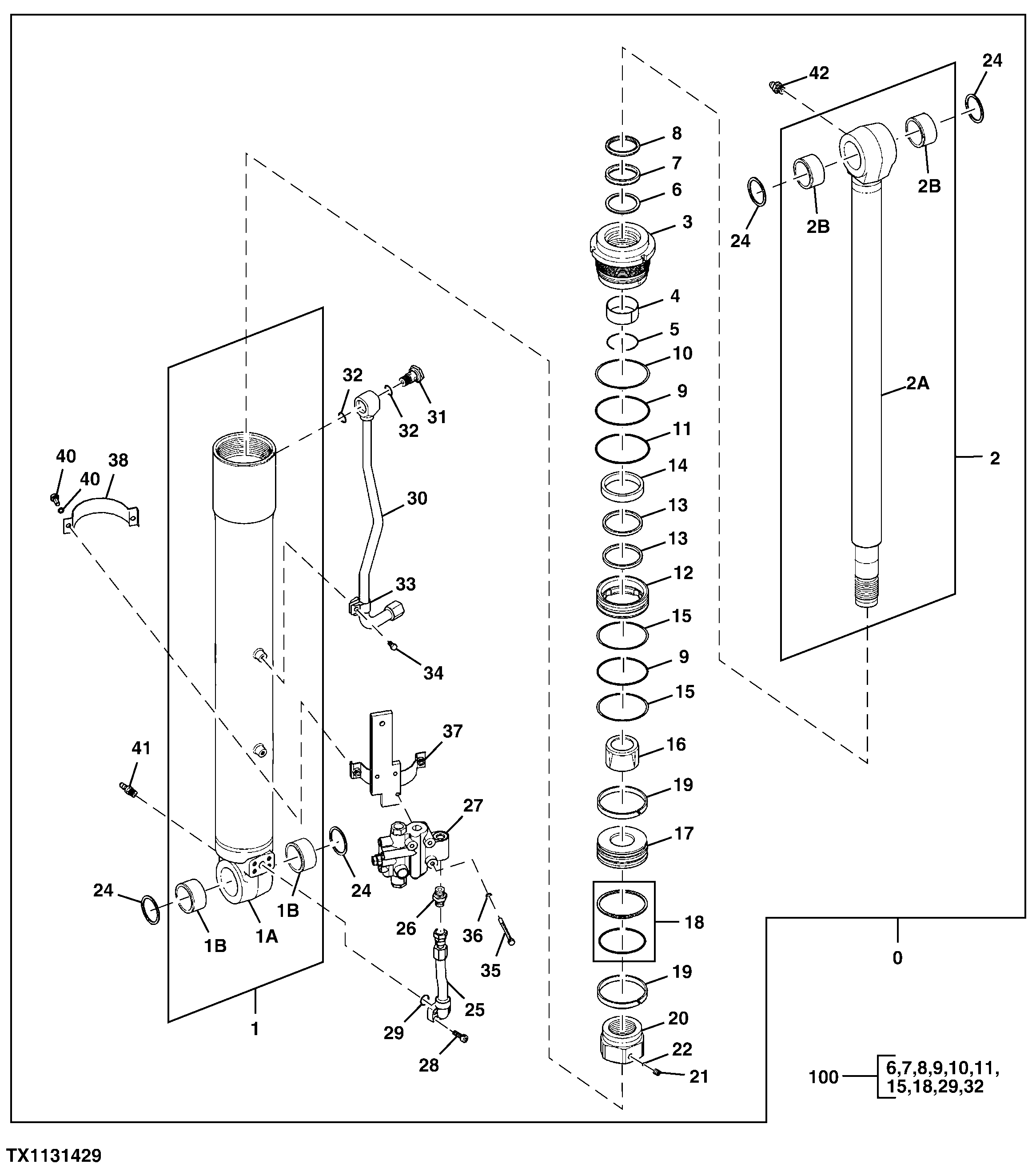Boom Cylinder Components With Holding Valve