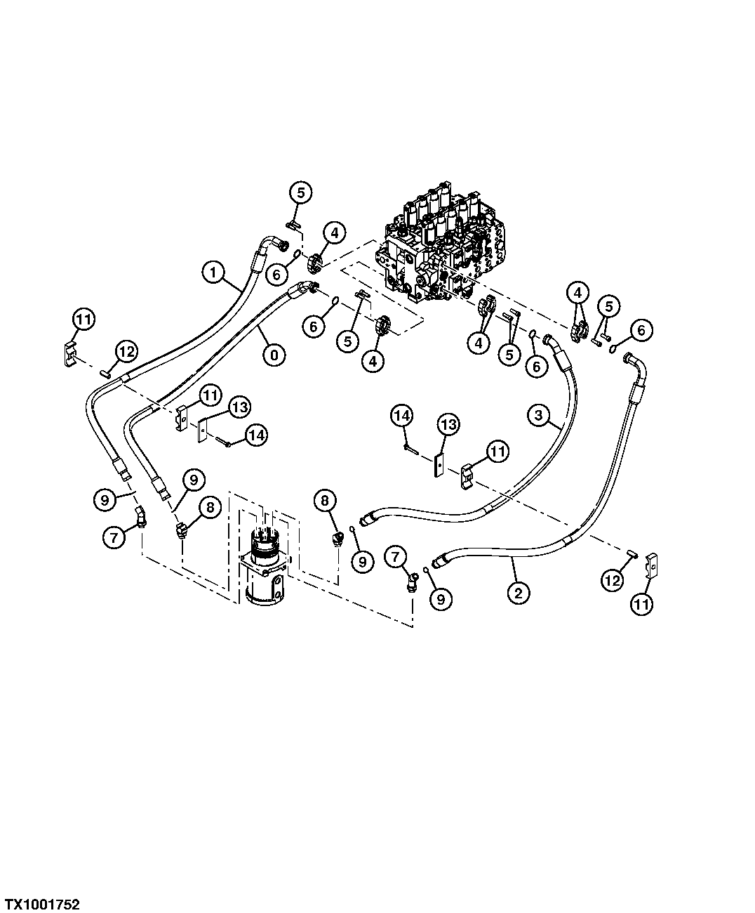 Hydraulic Lines (Control Valve To Rotary Manifold)