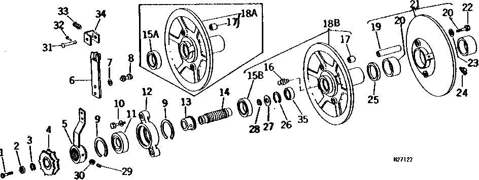 PRIMARY COUNTERSHAFT CYLINDER DRIVE SHEAVES